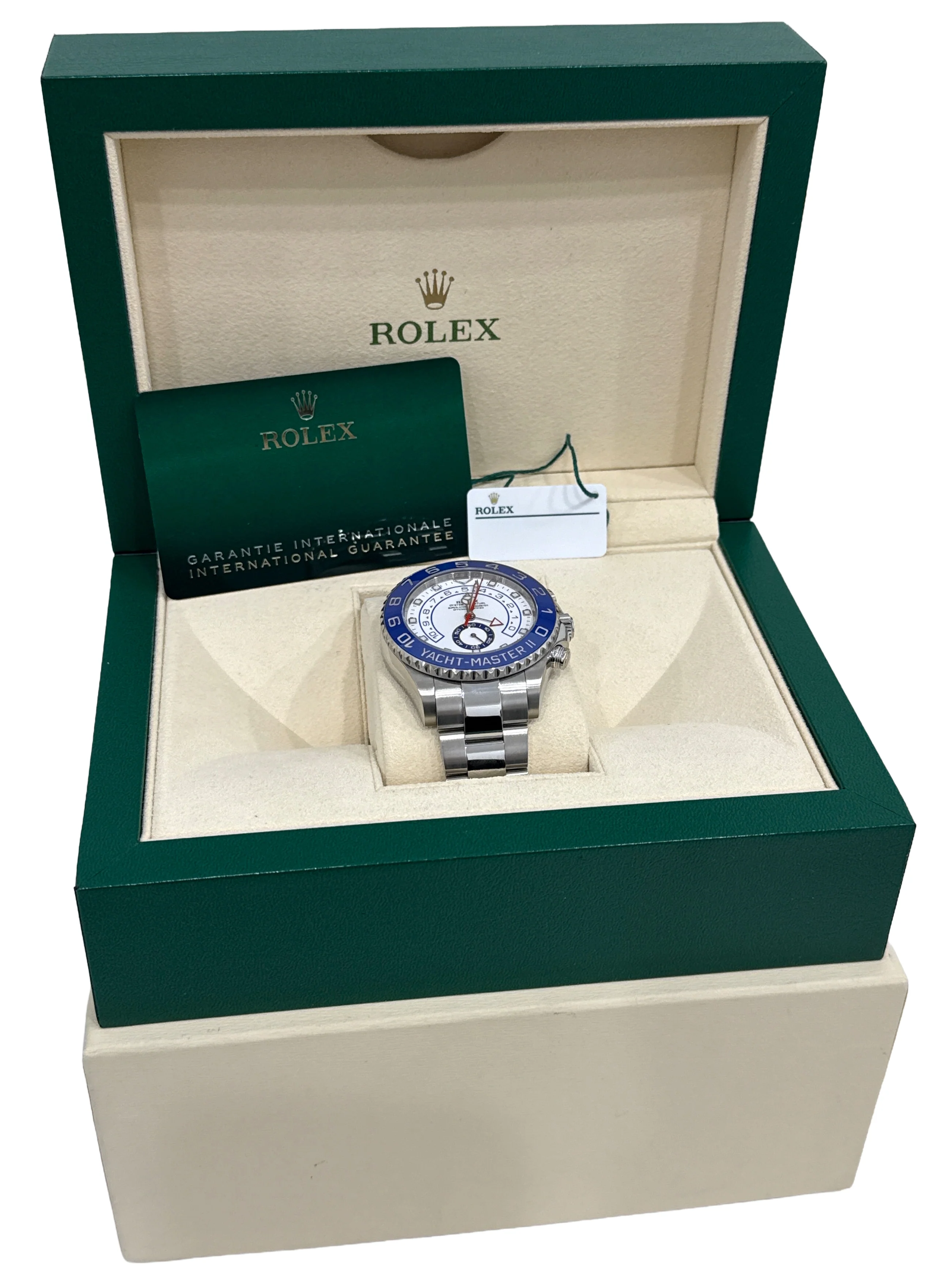 2021 PAPERS Rolex Yacht-Master II NEW HANDS 44mm Blue 116680 Stainless YM2 BOX - Image 2
