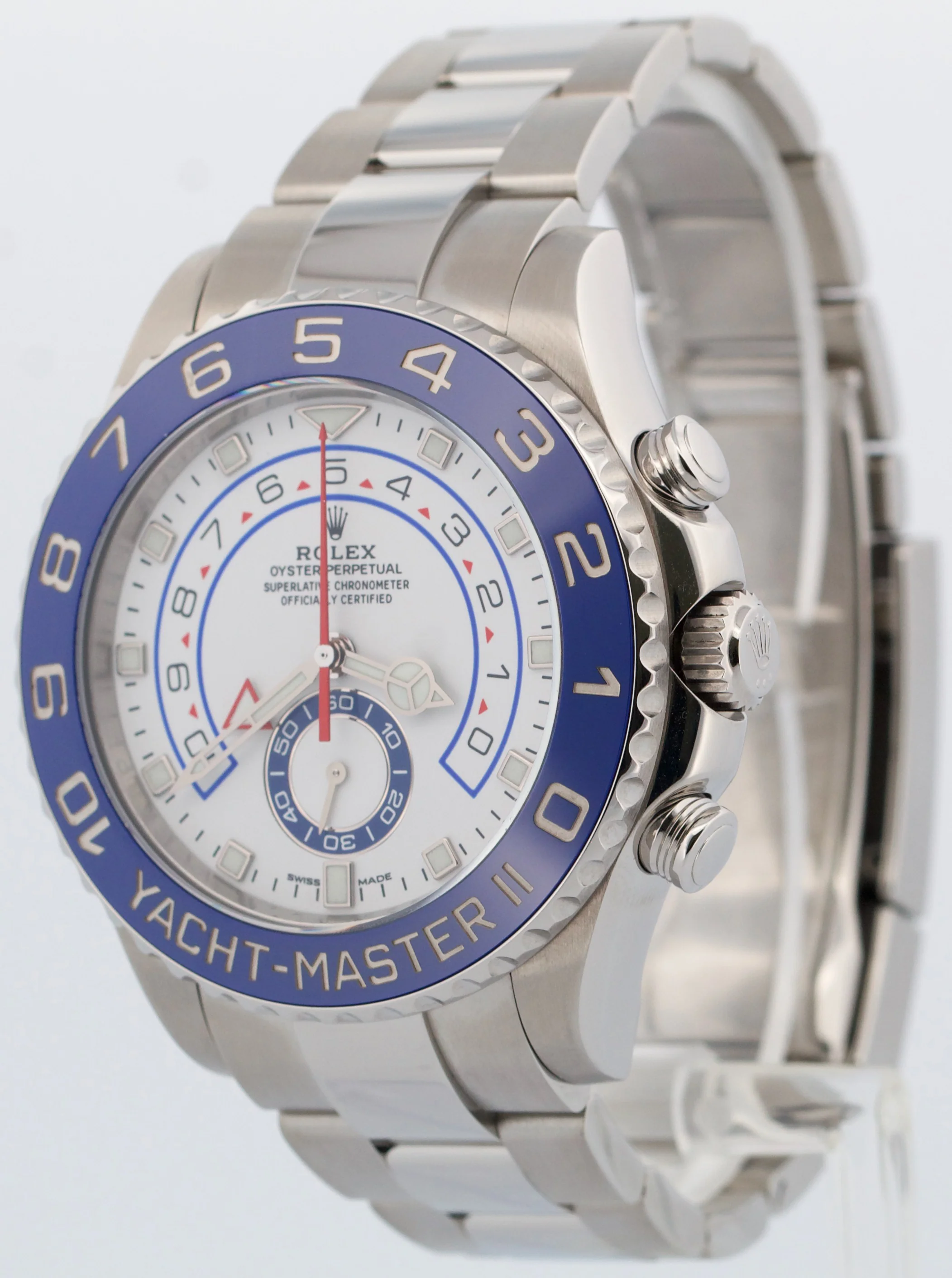 2021 PAPERS Rolex Yacht-Master II NEW HANDS 44mm Blue 116680 Stainless YM2 BOX - Image 3