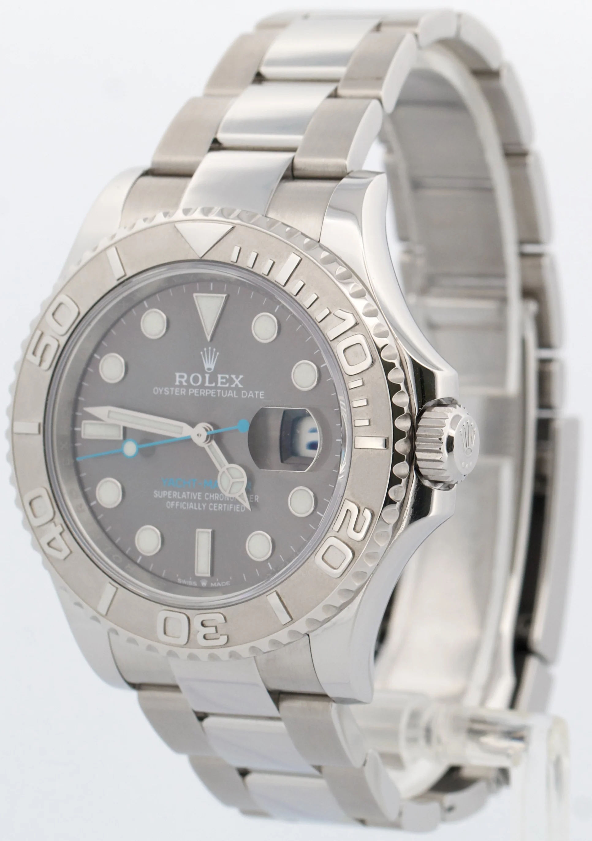 2021 PAPERS Rolex Yacht-Master Steel Platinum RHODIUM 40mm 126622 YM1 Watch BOX - Image 3