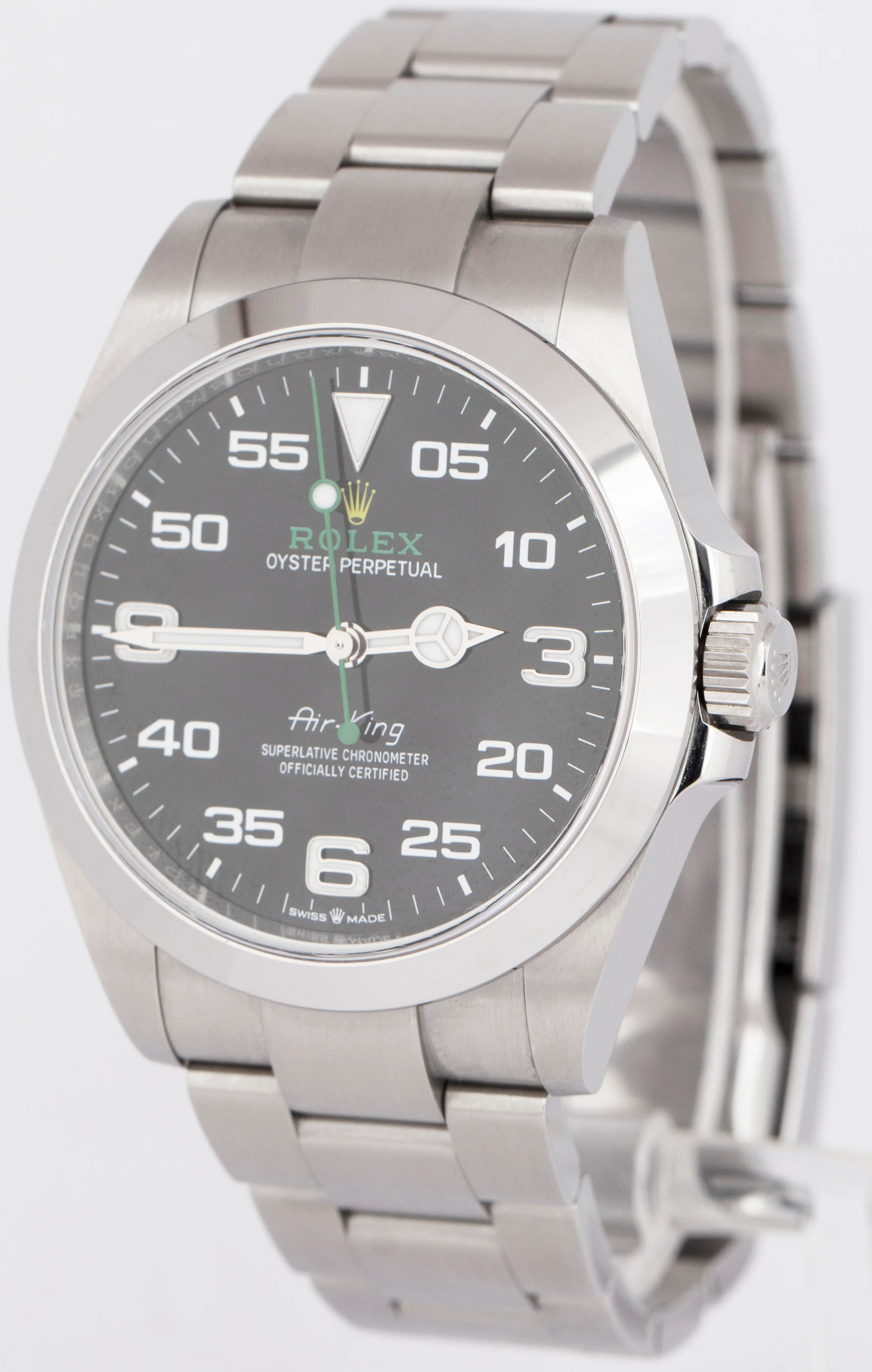 2022 NEW PAPERS Rolex Air-King 40mm Green Black Stainless Steel Watch 126900 BOX - Image 3