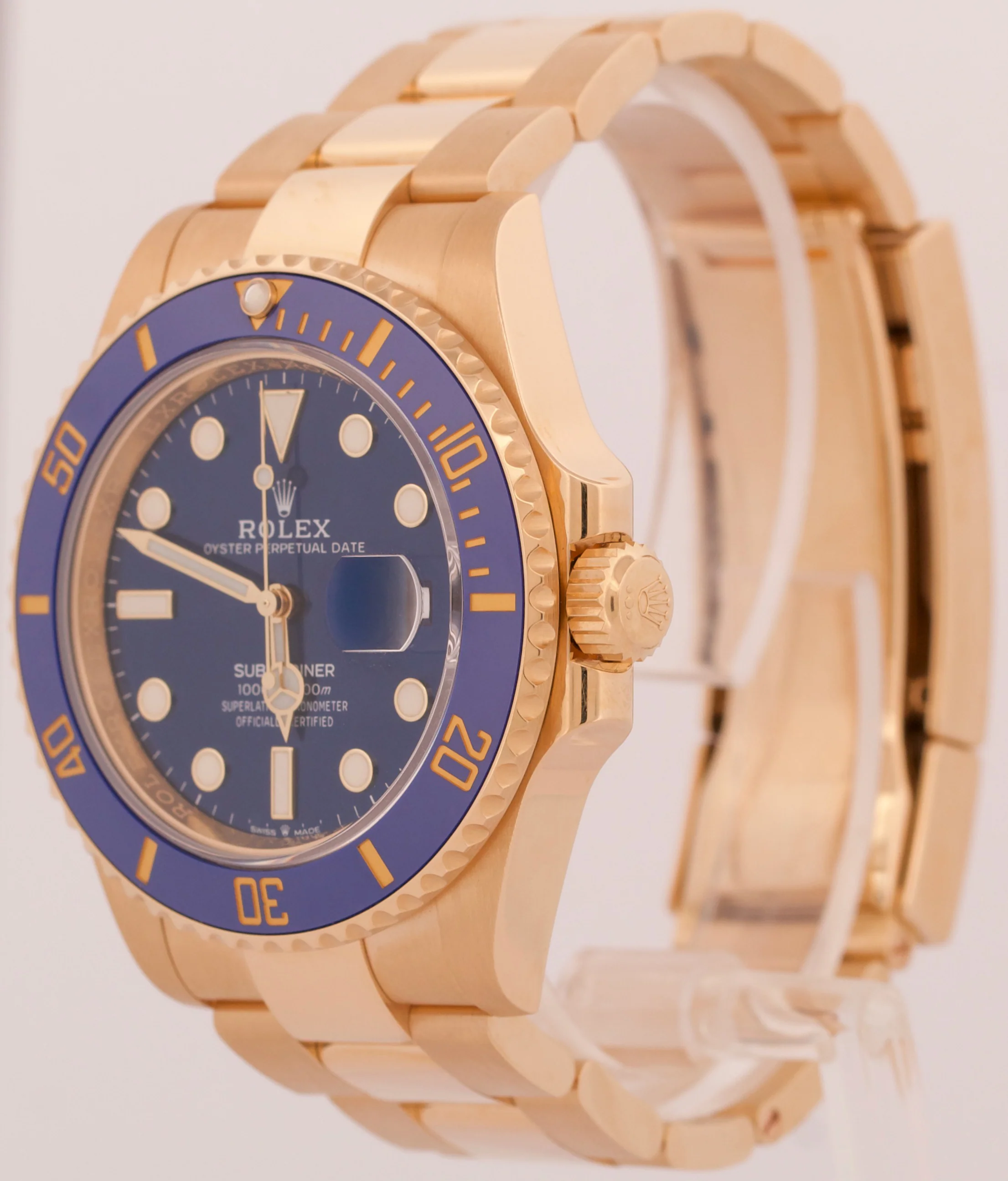 2022 NEW PAPERS Rolex Submariner Date 41mm BLUE 18K Yellow Gold 126618 LB BOX - Image 4
