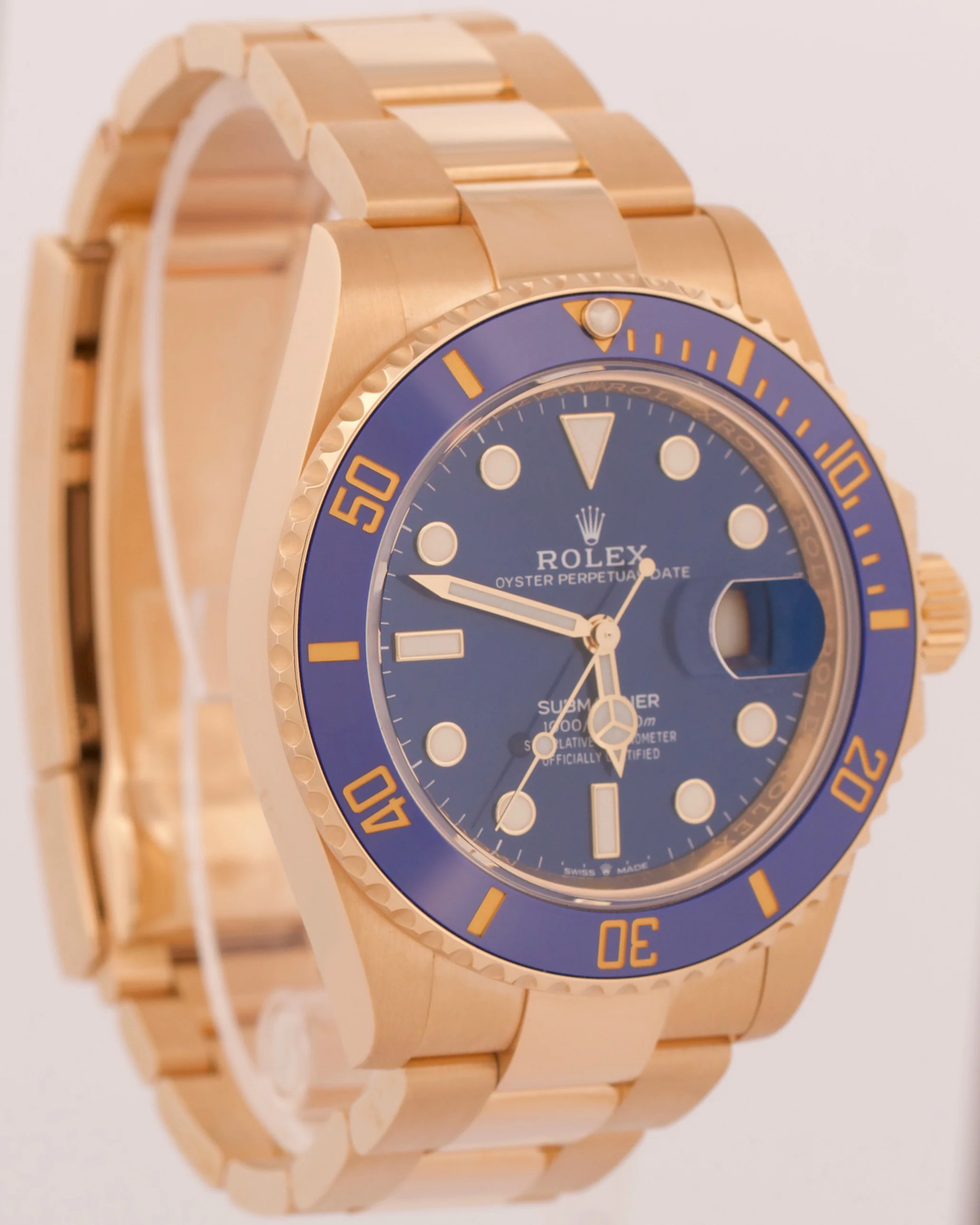 2022 NEW PAPERS Rolex Submariner Date 41mm BLUE 18K Yellow Gold 126618 LB BOX - Image 5