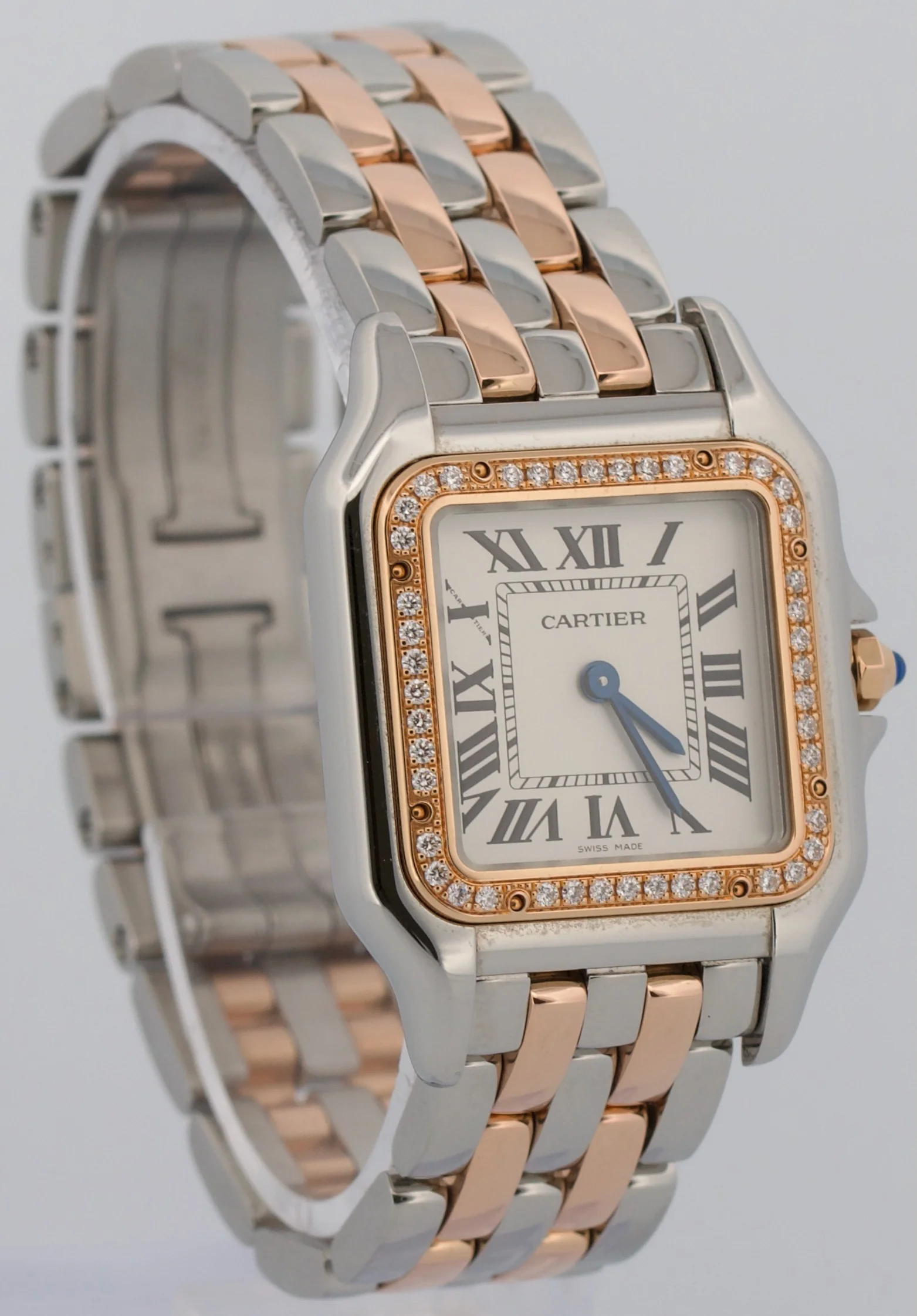 2022 PAPERS Cartier Panthere DIAMOND 29mm 18K Steel Quartz 4119 W3PN0007 BOX - Image 3