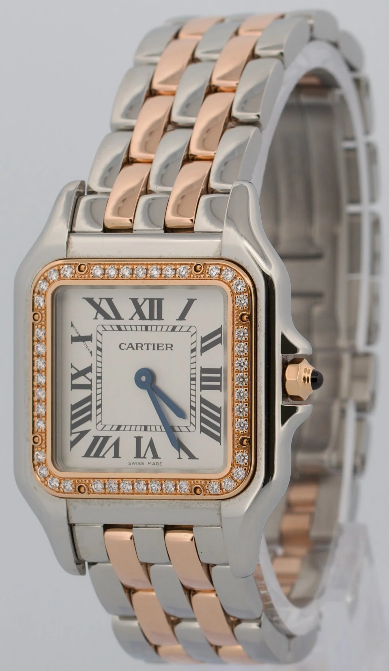 2022 PAPERS Cartier Panthere DIAMOND 29mm 18K Steel Quartz 4119 W3PN0007 BOX - Image 4