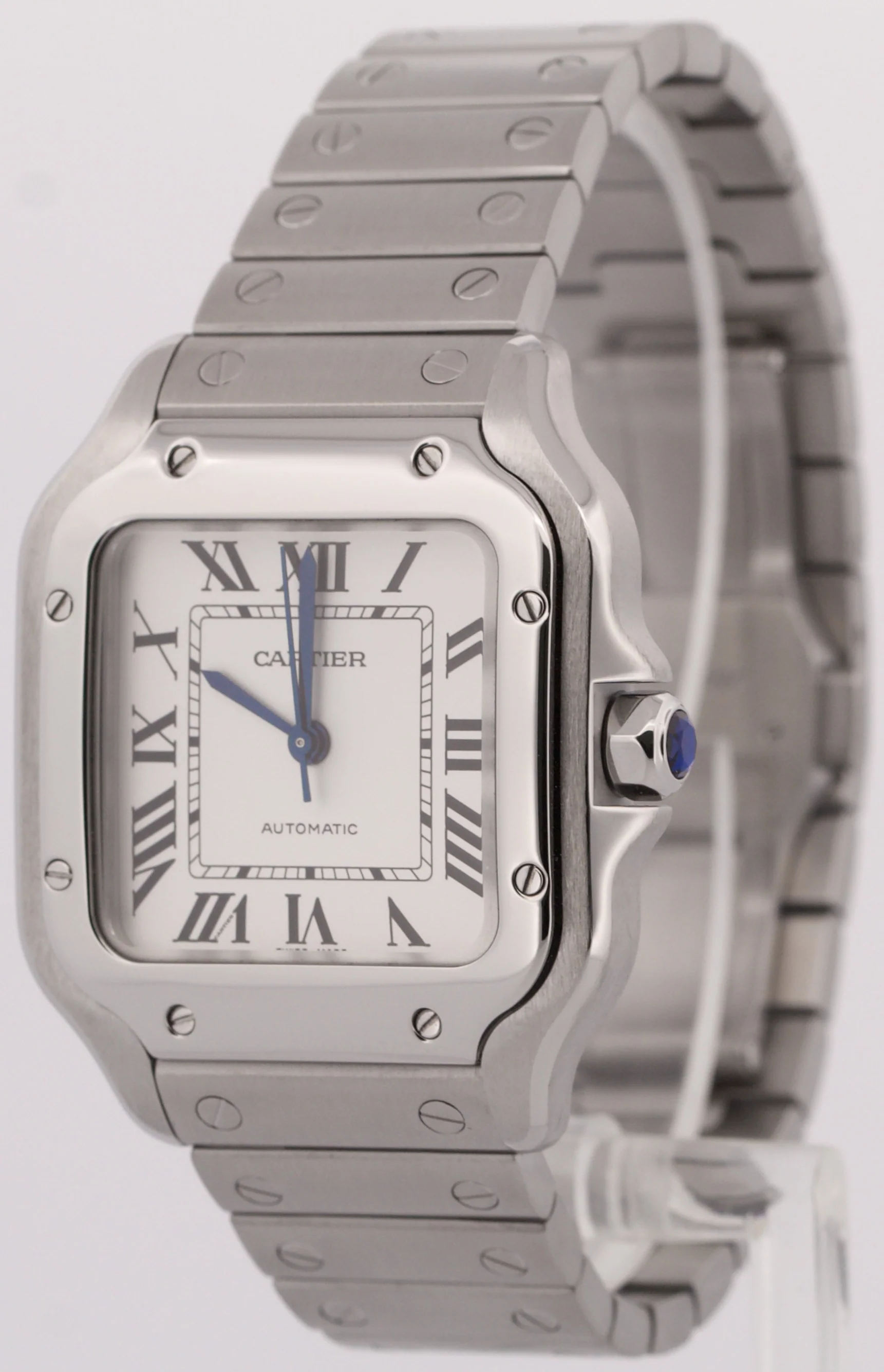 2022 PAPERS Cartier Santos Mid-Size 35mm Stainless Steel White WSSA0029 4075 BOX - Image 3