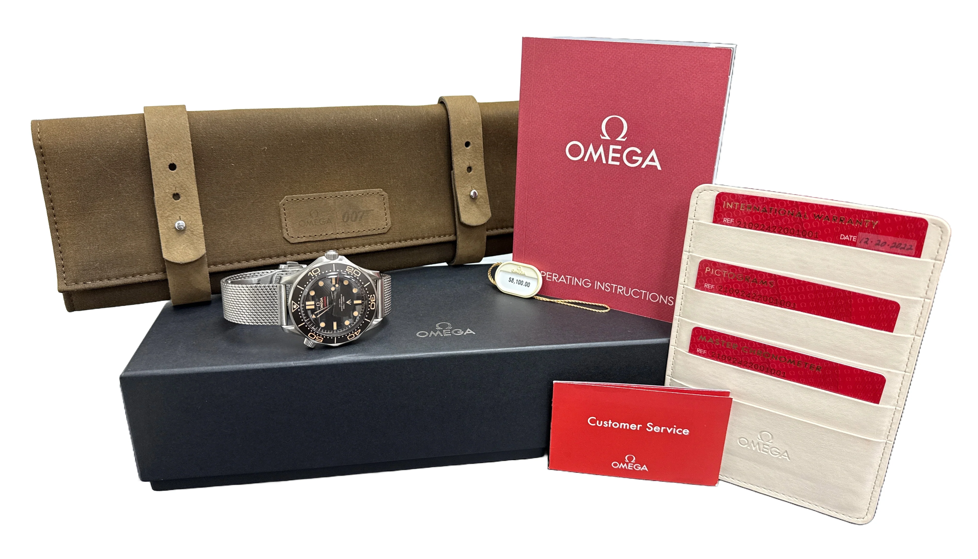 2022 PAPERS Omega Seamaster 007 Bond 42mm Brown TITANIUM 210.92.42.20.01.001 BOX - Image 2
