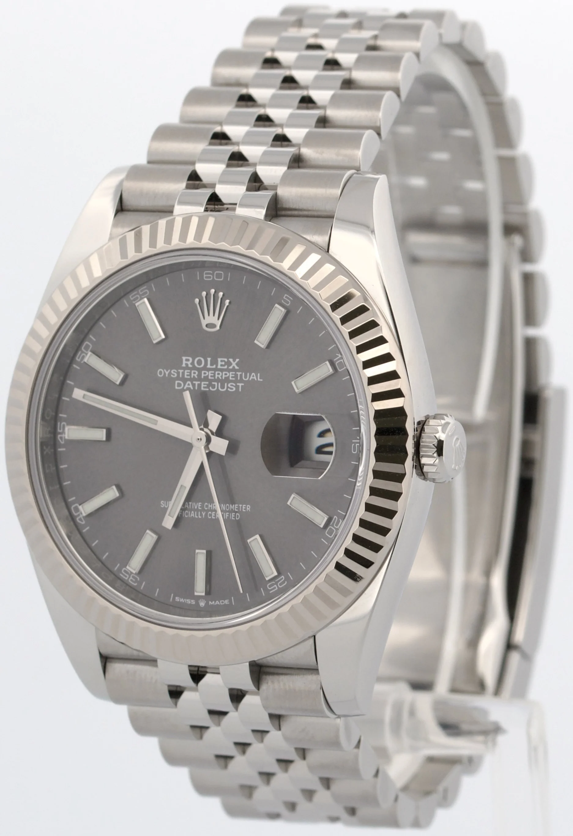2022 PAPERS Rolex DateJust 41 RHODIUM 18K Gold Steel 41mm JUBILEE 126334 BOX - Image 3