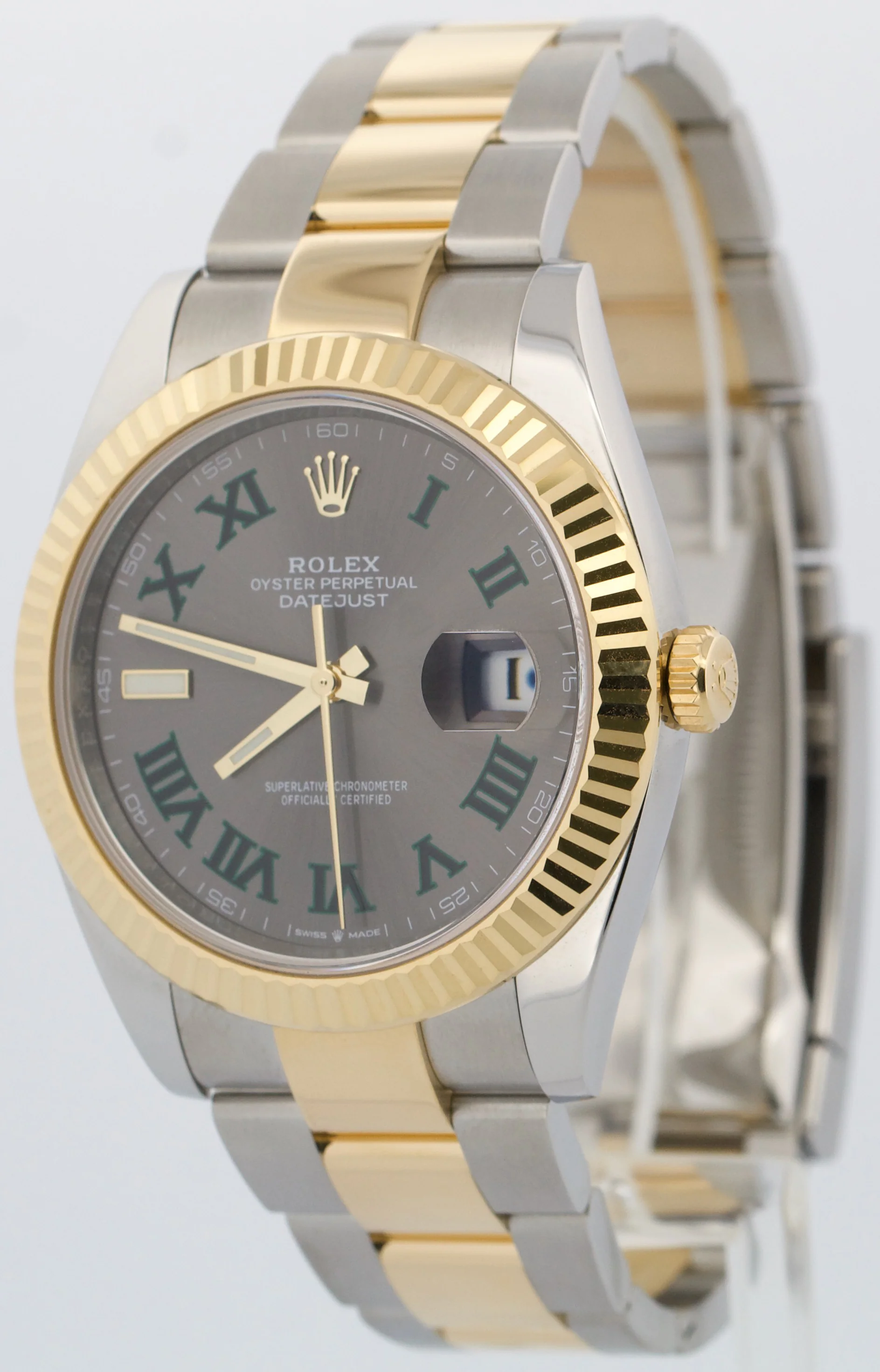 2022 PAPERS Rolex DateJust 41 WIMBLEDON 18K Steel OYSTER 41mm 126333 Watch BOX - Image 3