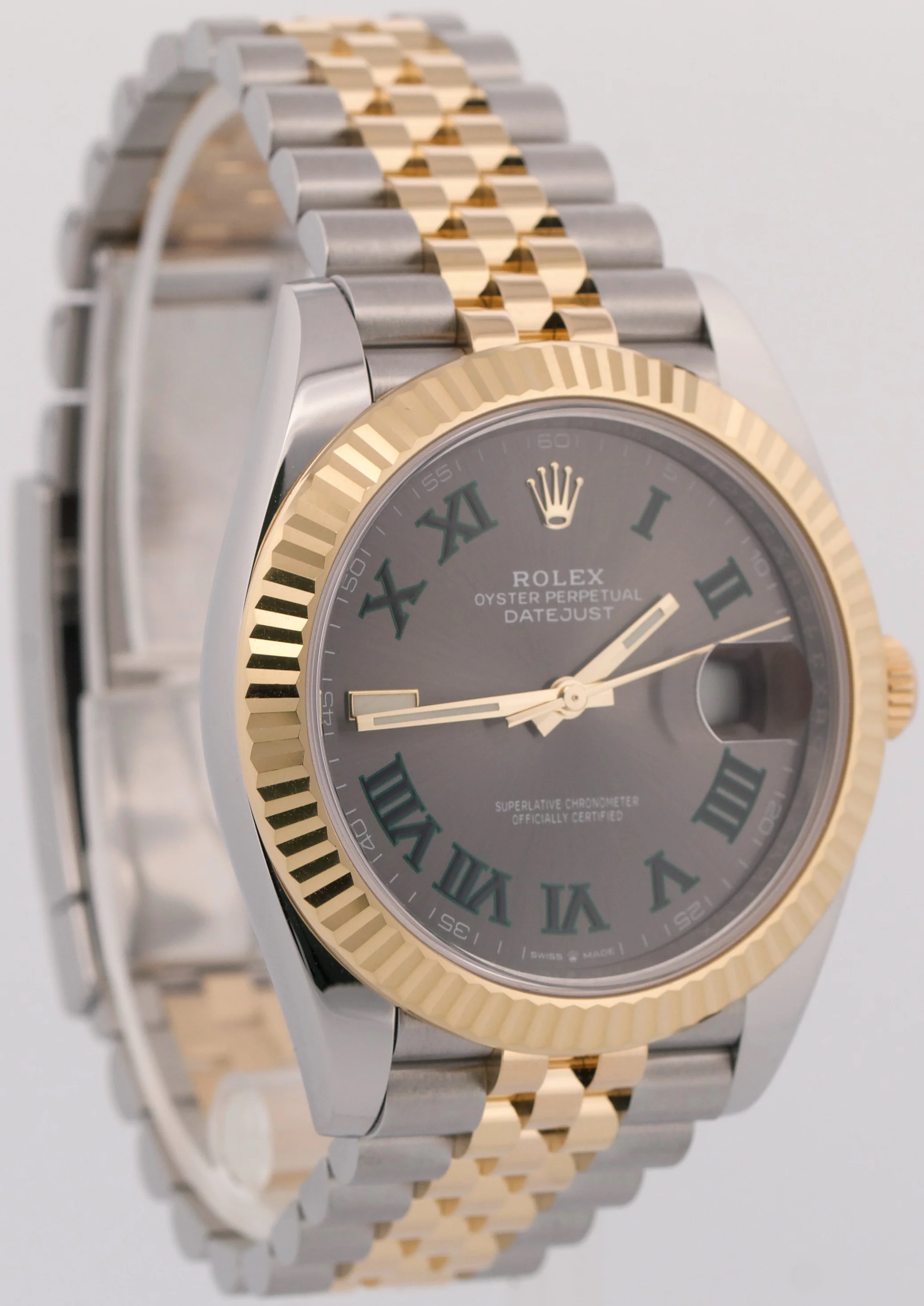 2022 PAPERS Rolex DateJust 41mm WIMBLEDON Two-Tone 18K Gold JUBILEE 126333 BOX - Image 3
