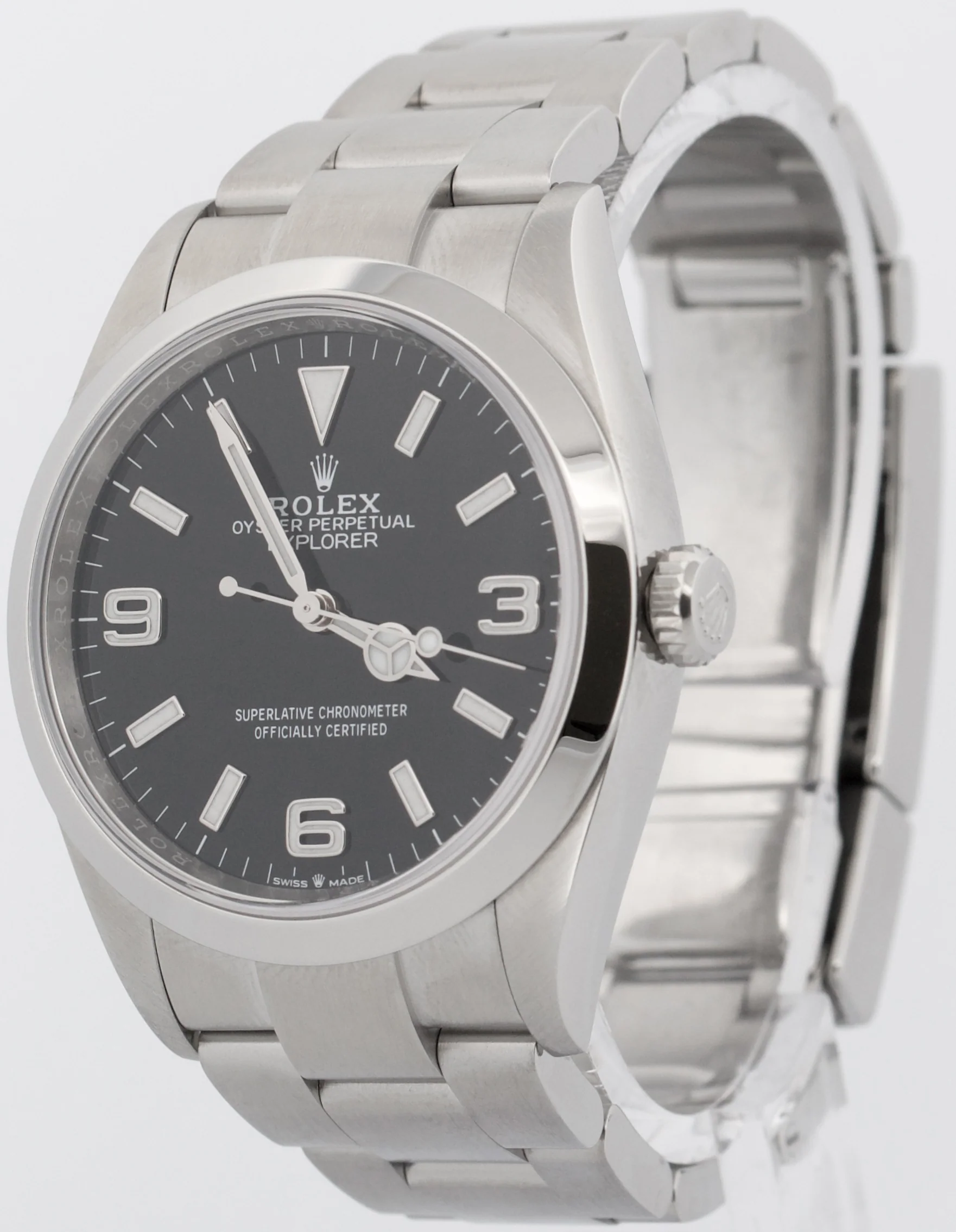 2022 PAPERS Rolex Explorer I BLACK 36mm Stainless Steel 3-6-9 Watch 124270 BOX - Image 4