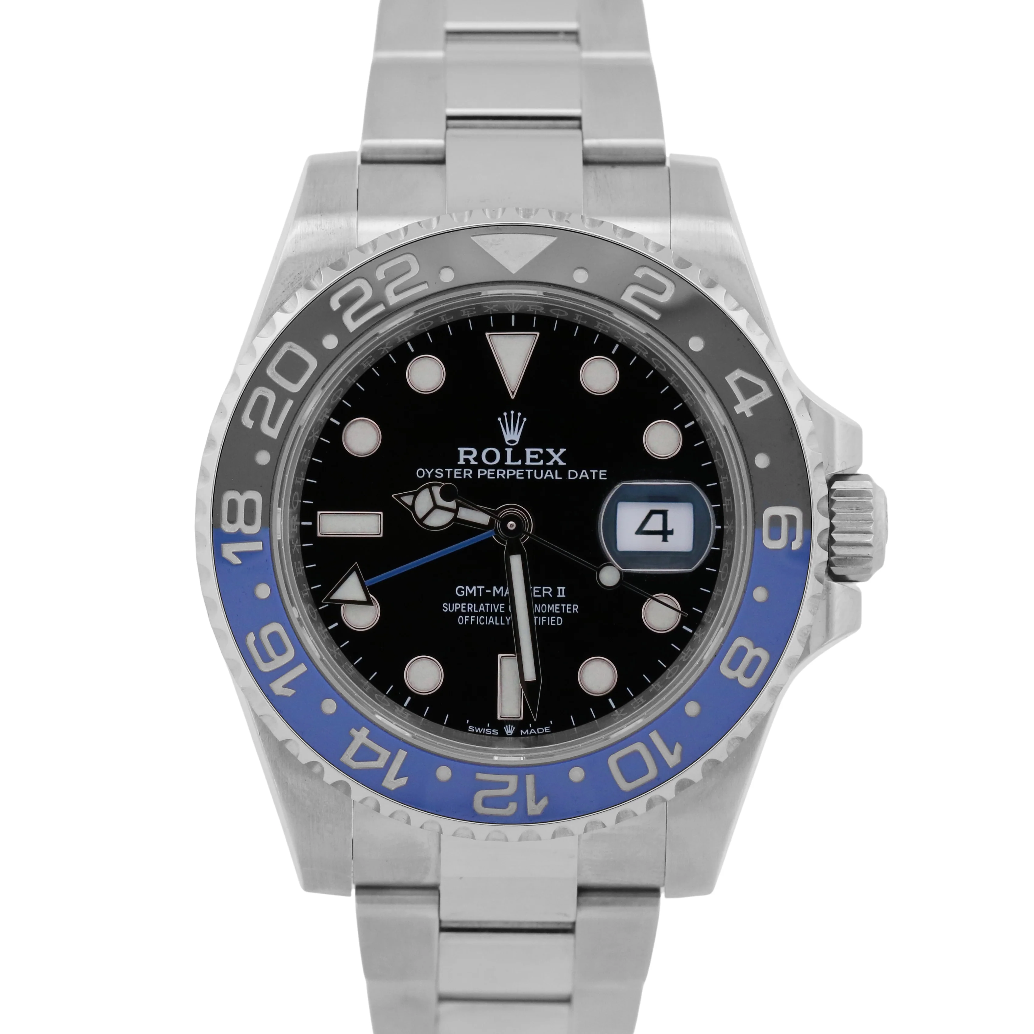 2022 PAPERS Rolex GMT-Master II BATMAN Blue Black OYSTER 40mm 126710 BLNR BOX