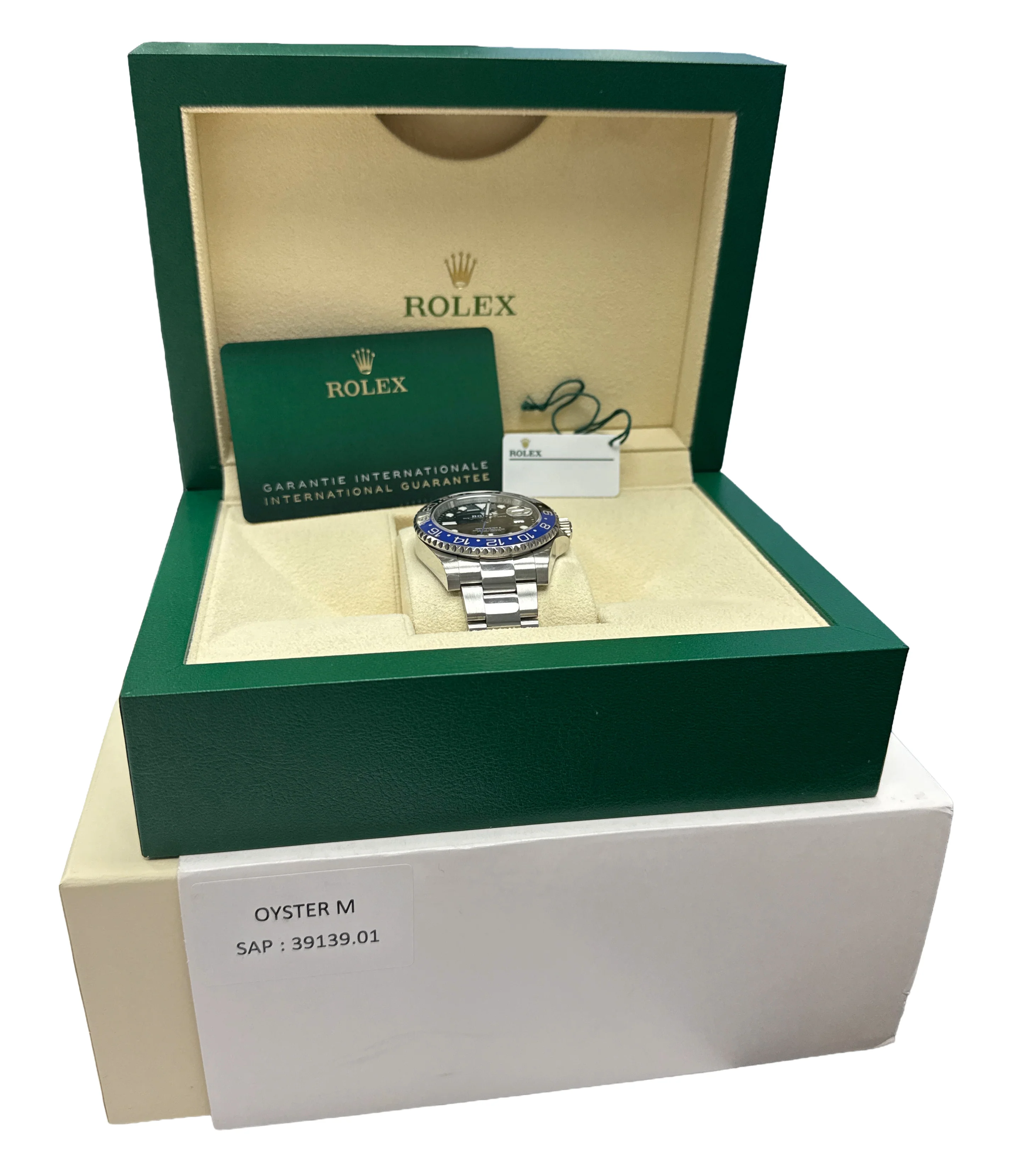 2022 PAPERS Rolex GMT-Master II BATMAN Blue Black OYSTER 40mm 126710 BLNR BOX - Image 2