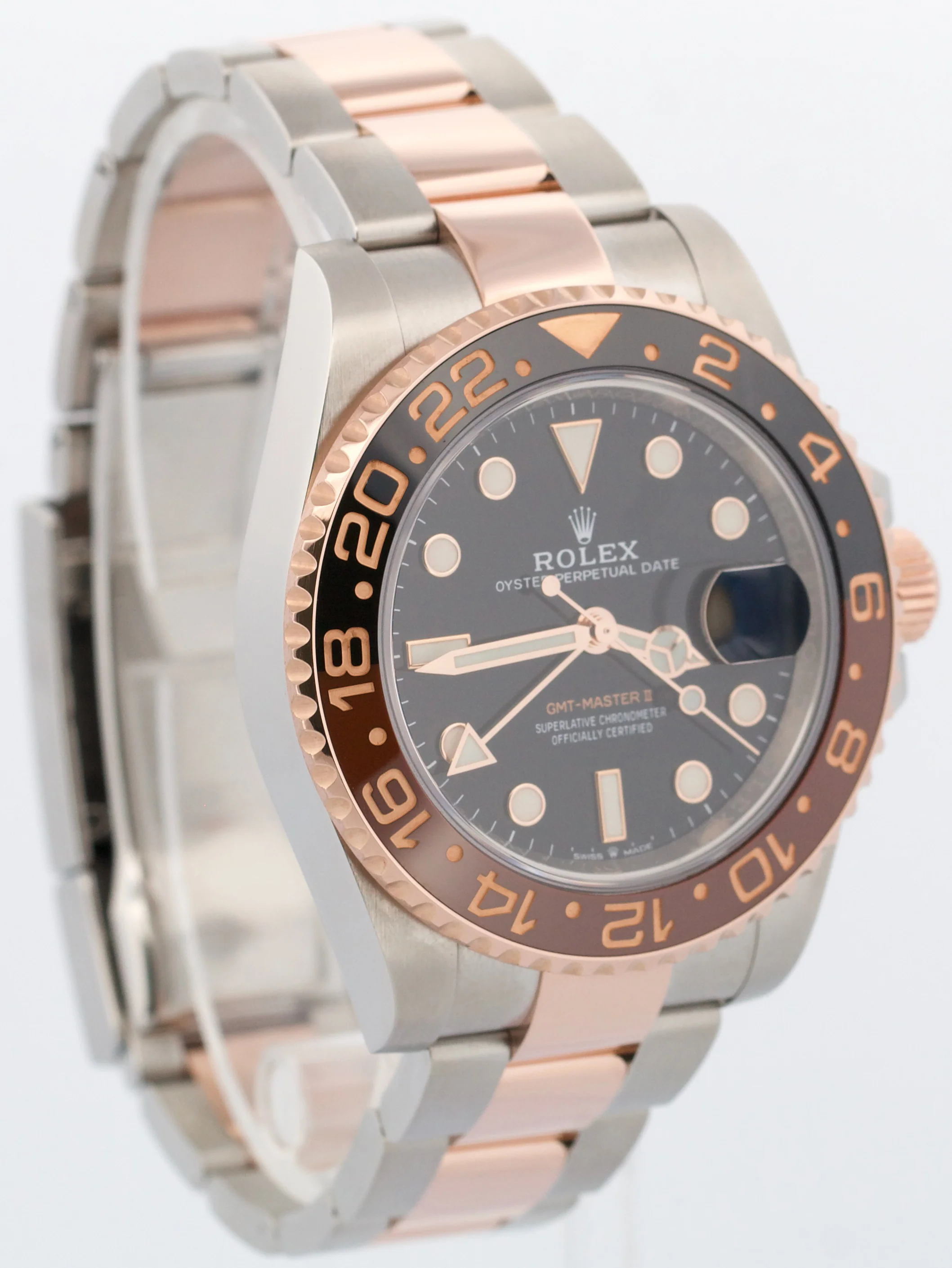 PAPERS Rolex GMT-Master II Two-Tone 18K Rose Gold ROOT-BEER 40mm 126711 CHNR BOX - Image 3