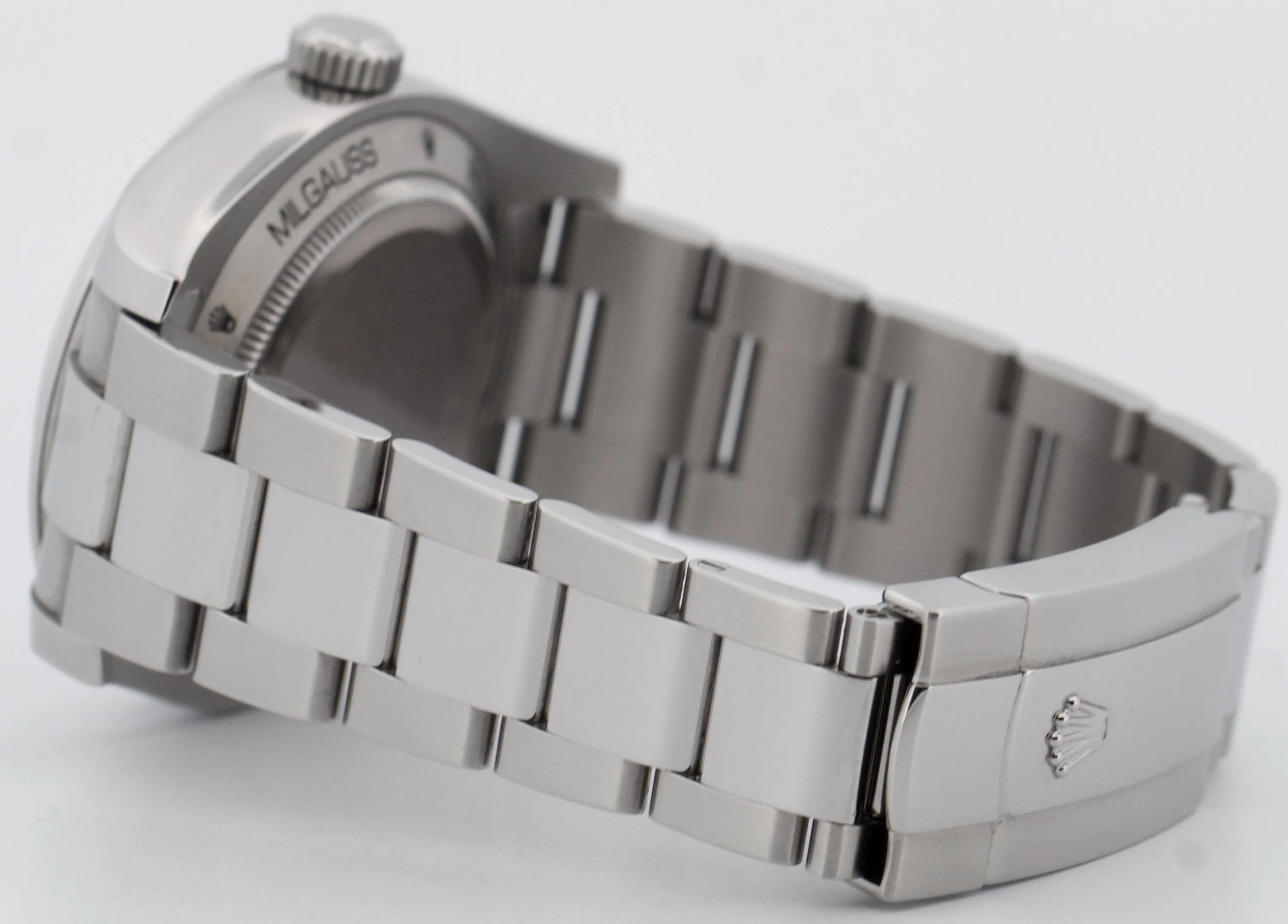 2022 PAPERS Rolex Milgauss WHITE Orange Stainless Steel 40mm Watch 116400 BOX - Image 7