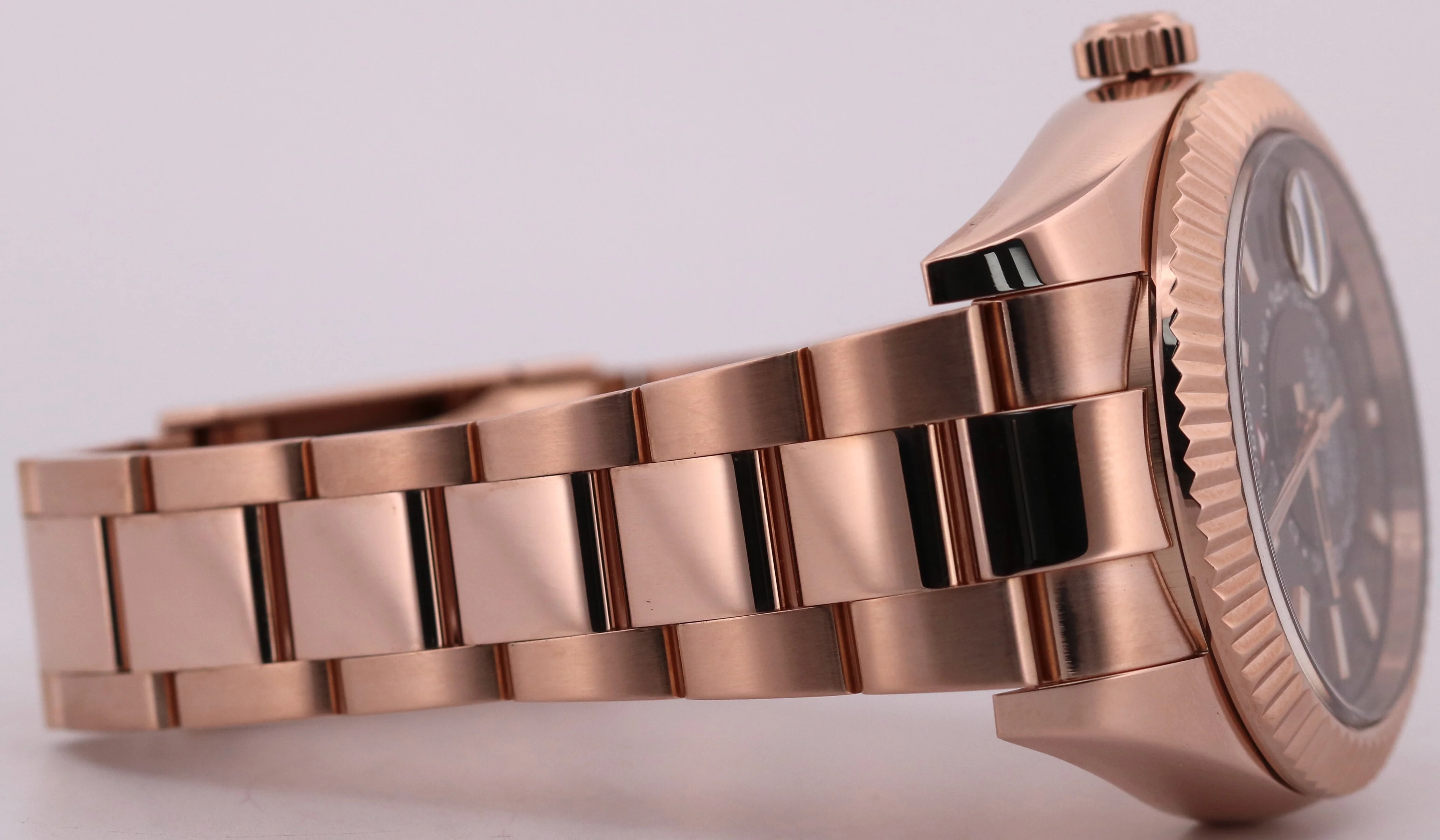 2022 PAPERS Rolex Sky-Dweller 18K Rose Gold CHOCOLATE Brown 42mm 326935 BOX - Image 8