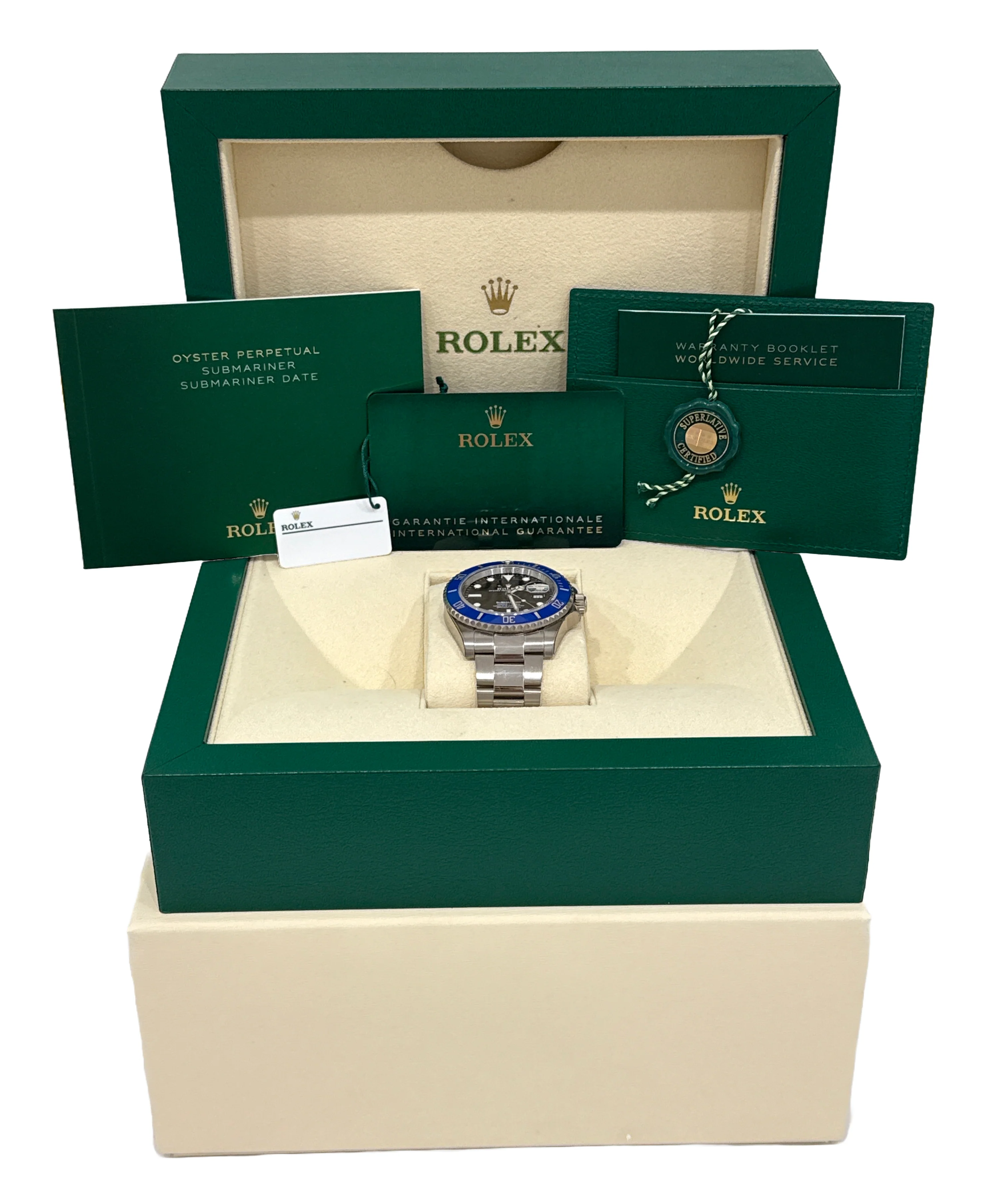 2022 PAPERS Rolex Submariner 126619 LB 18K Gold 41mm COOKIE MONSTER Blue BOX - Image 2