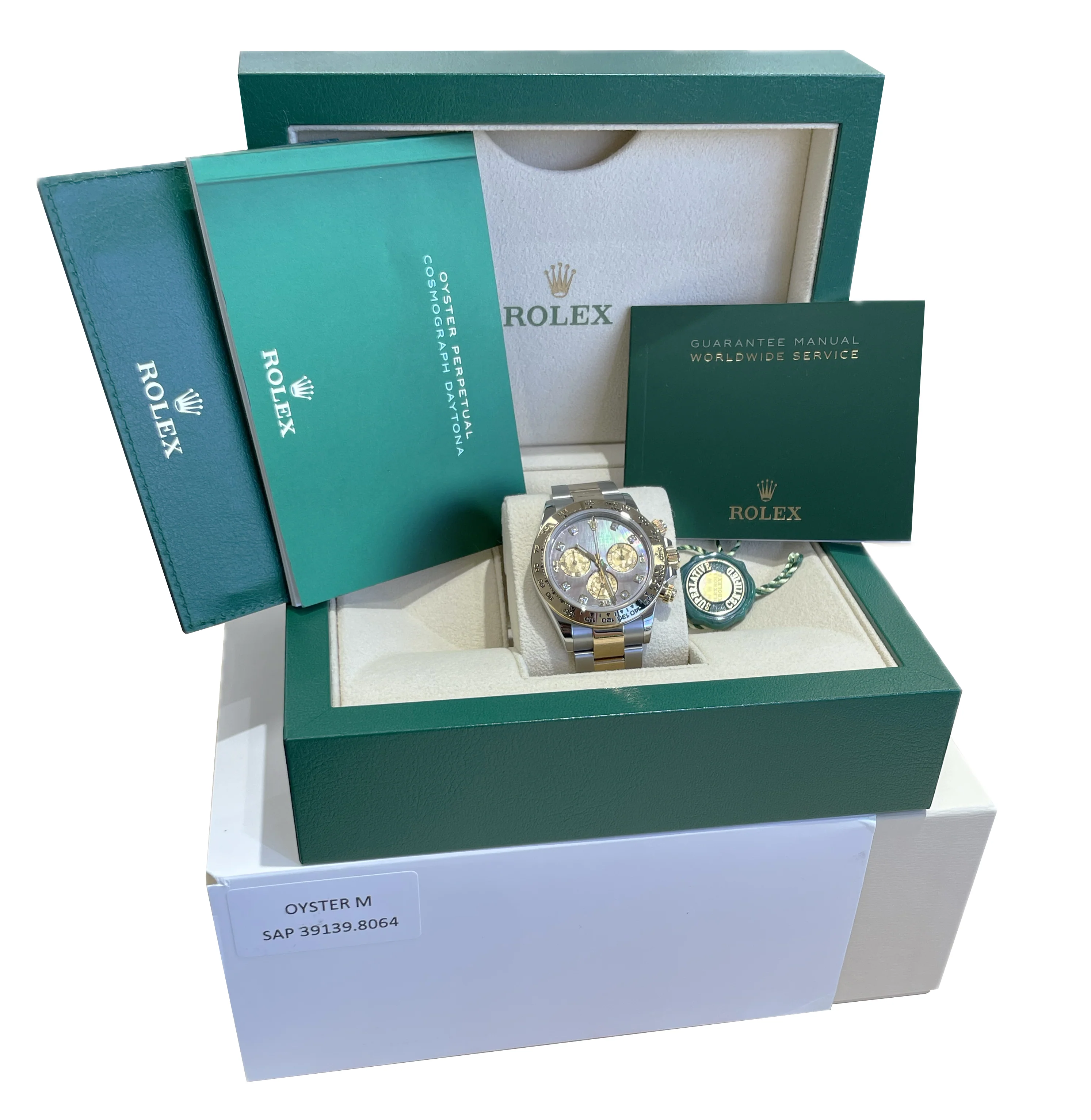 2022 Rolex Daytona Cosmograph MOTHER OF PEARL DIAMOND 40mm 18K Gold Steel 116503 - Image 2