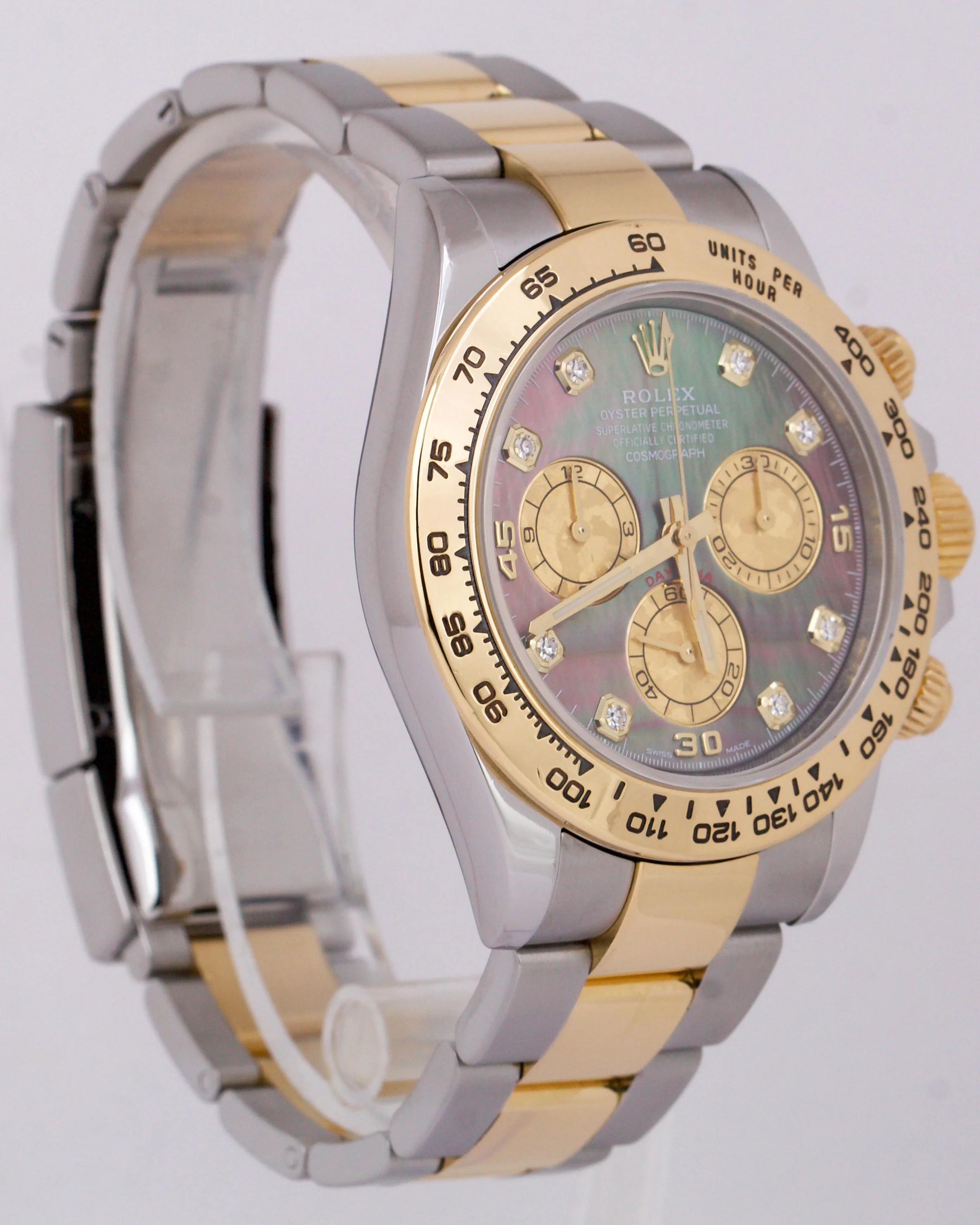 2022 Rolex Daytona Cosmograph MOTHER OF PEARL DIAMOND 40mm 18K Gold Steel 116503 - Image 4