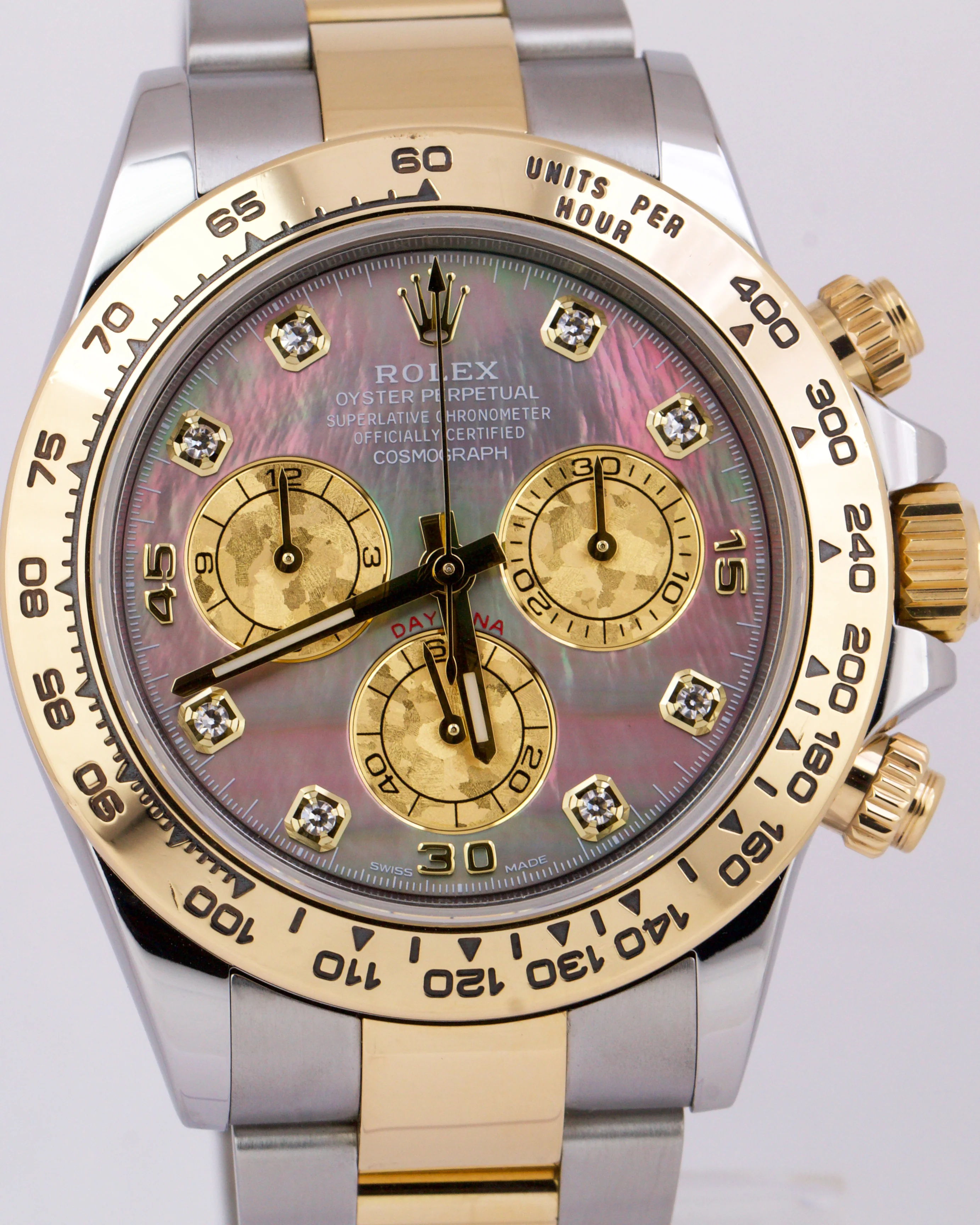 2022 Rolex Daytona Cosmograph MOTHER OF PEARL DIAMOND 40mm 18K Gold Steel 116503 - Image 6