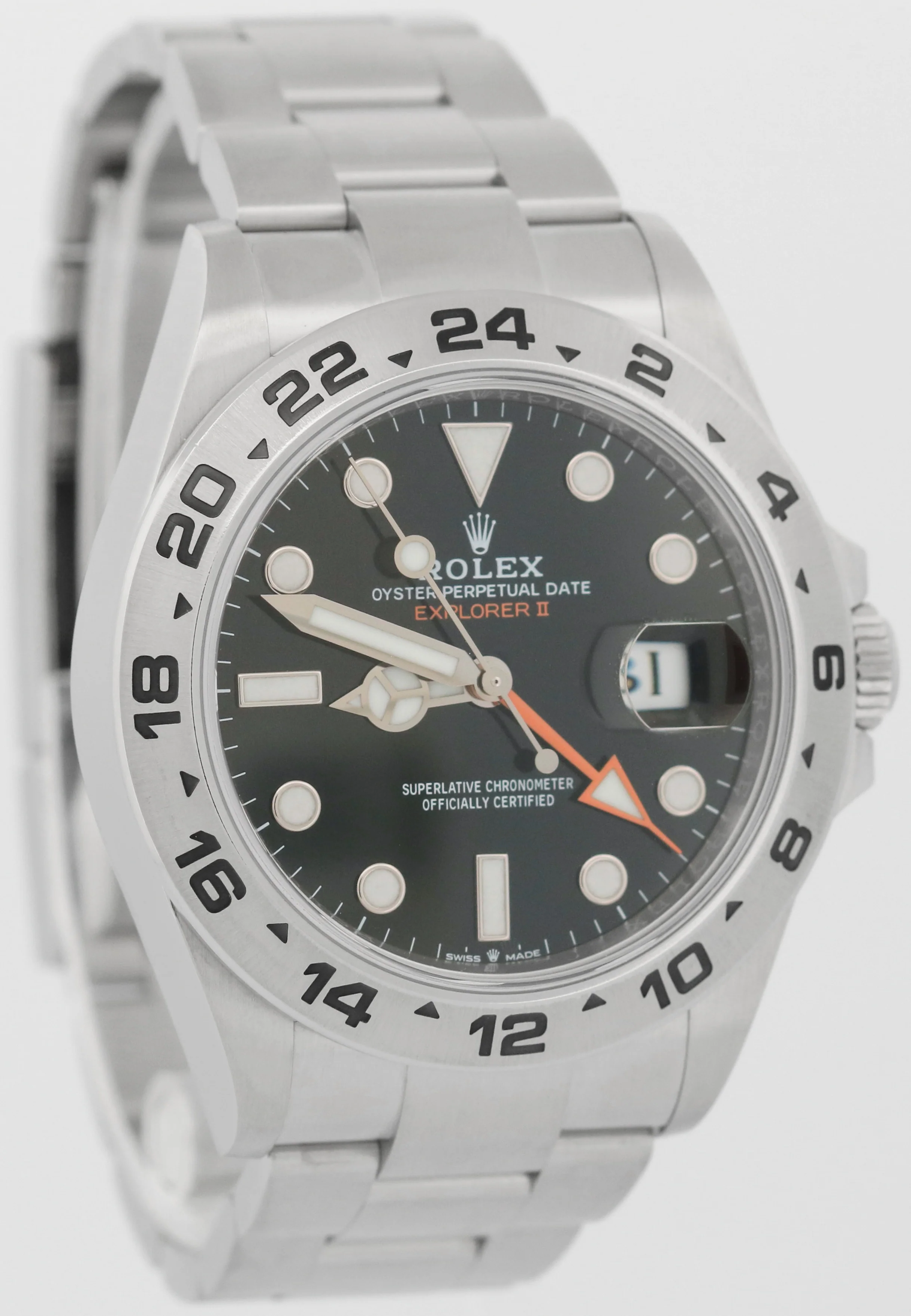 2022 Rolex Explorer II 42mm BLACK Orange Stainless Steel GMT Date 226570 BOX - Image 4
