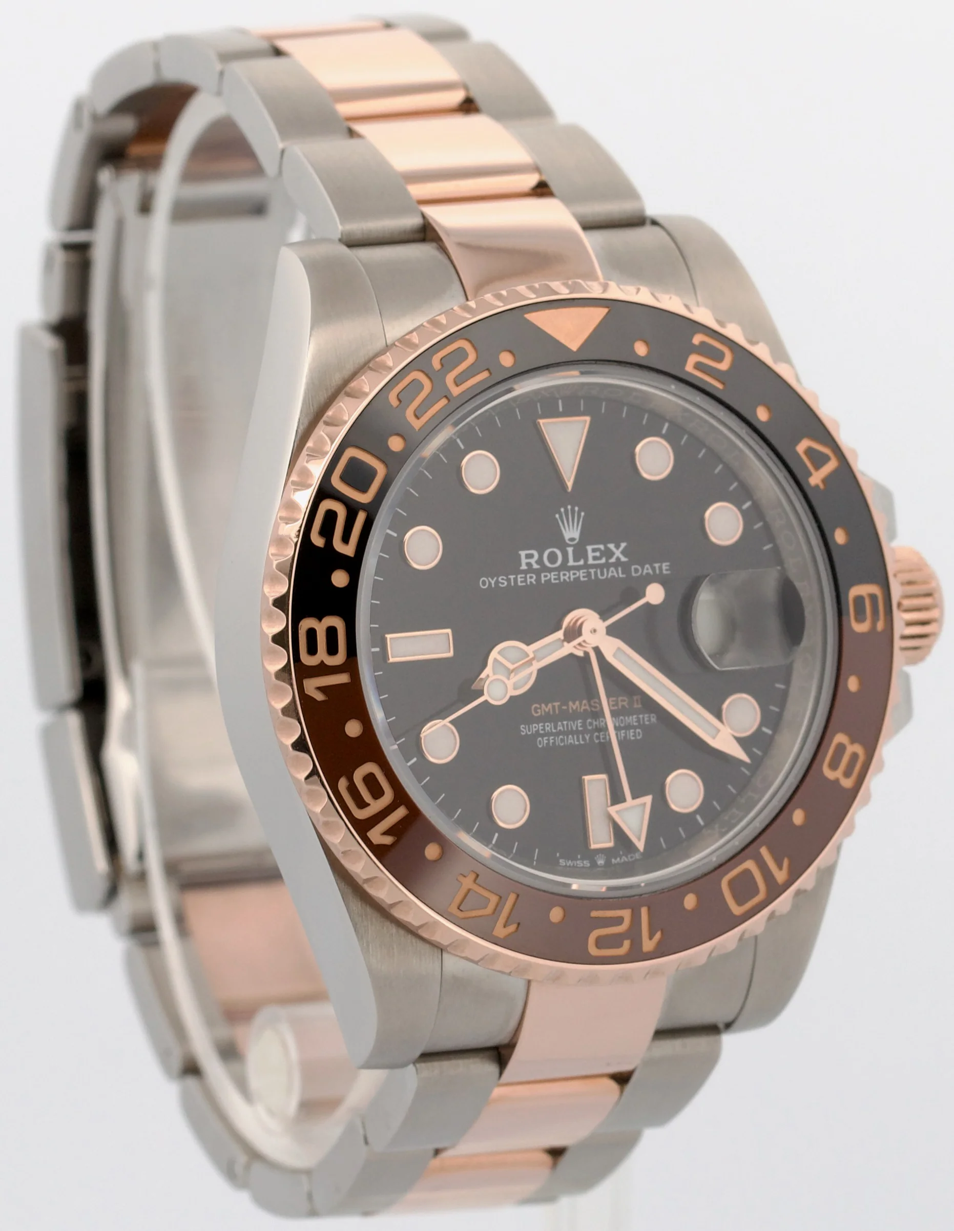 2022 Rolex GMT-Master II ROOT BEER Brown Black 18K Rose Gold 40mm 126711 CHNR - Image 4