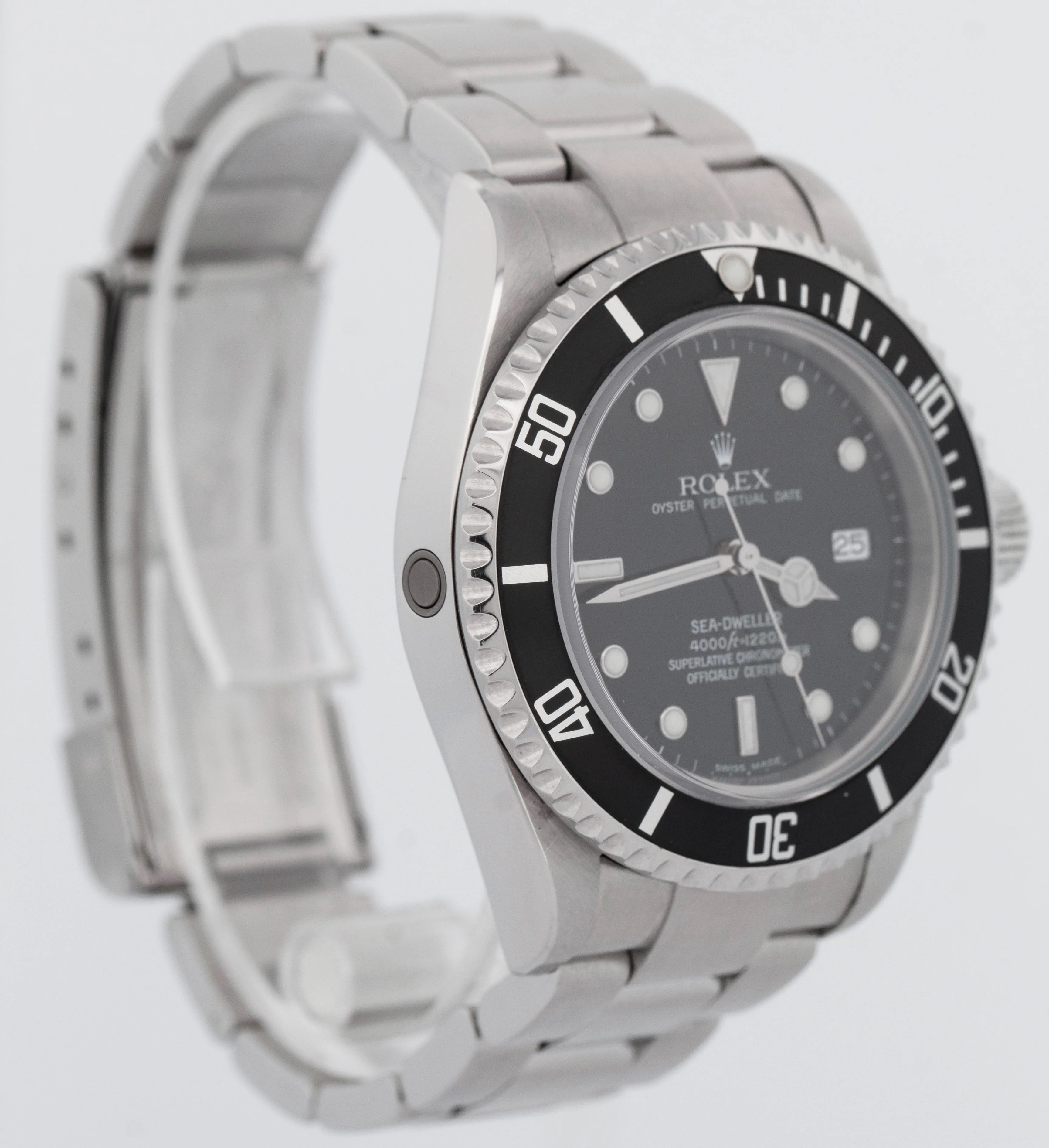 2022 RSC PAPERS Rolex Sea-Dweller 40mm BLACK Steel NO-HOLES Date Watch 16600 BOX - Image 4