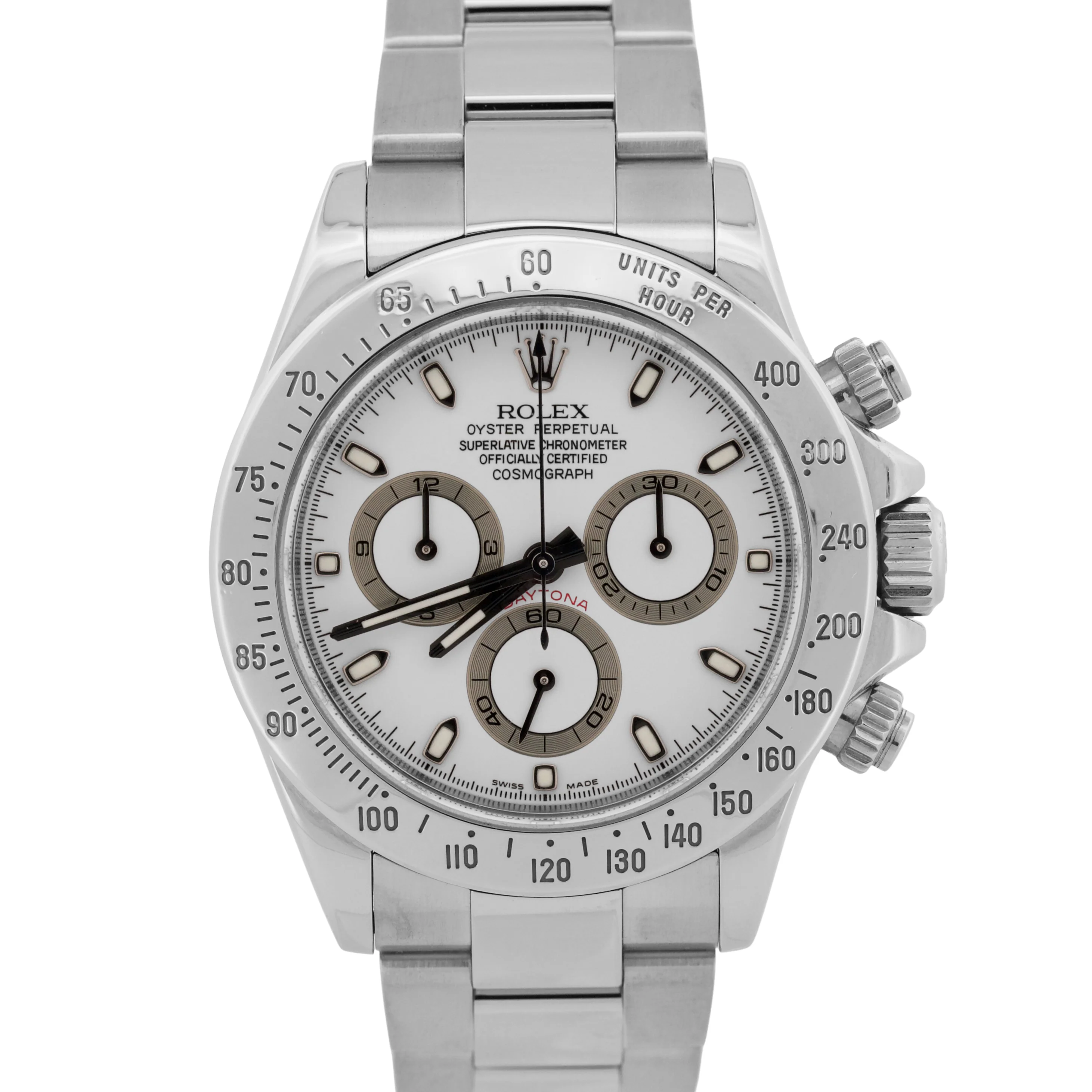 2022 RSC Rolex Daytona Cosmograph WHITE Stainless Steel 40mm REHAUT Watch 116520