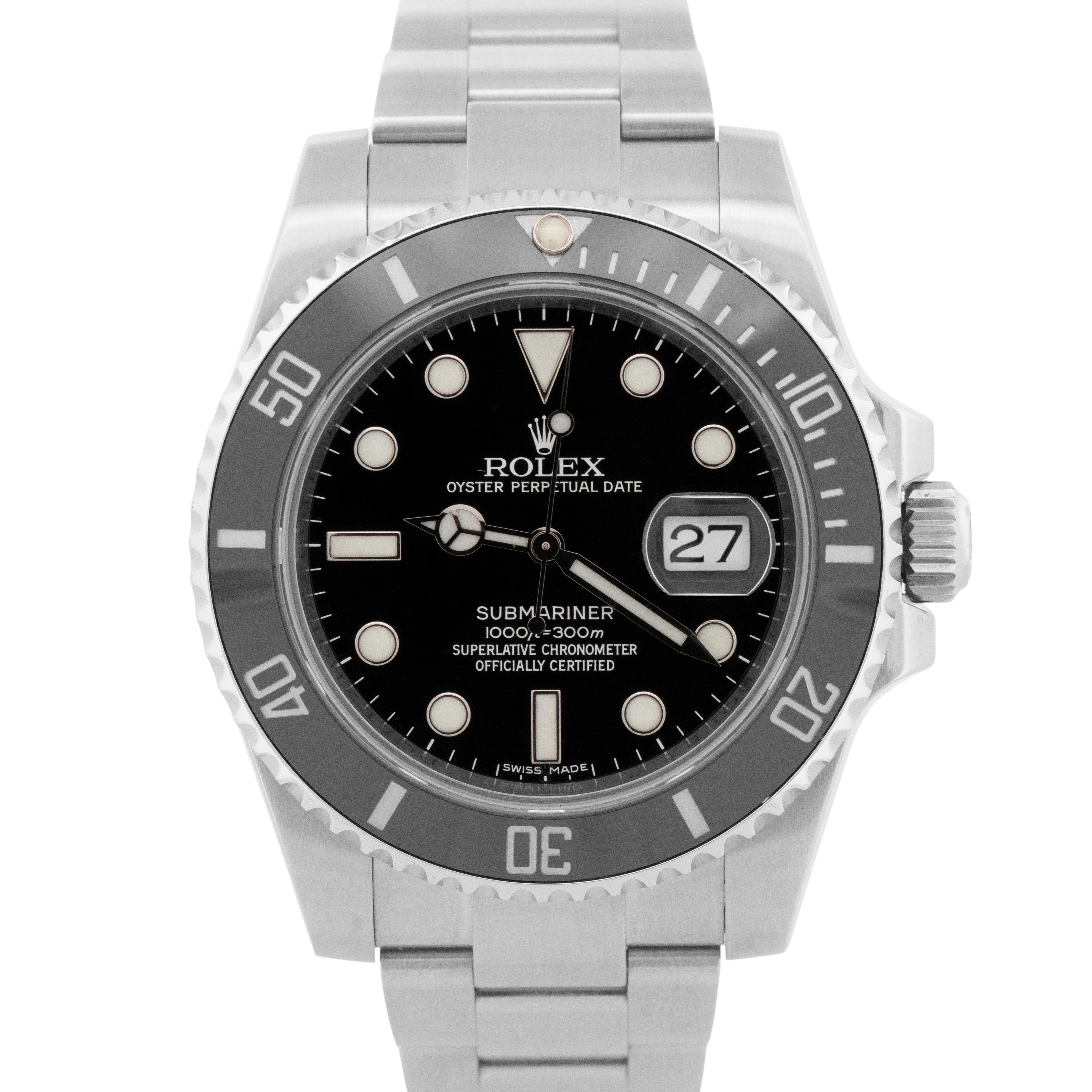 2023 CPO PAPERS Rolex Submariner Date BLACK Steel 40mm Watch 116610 LN BOX
