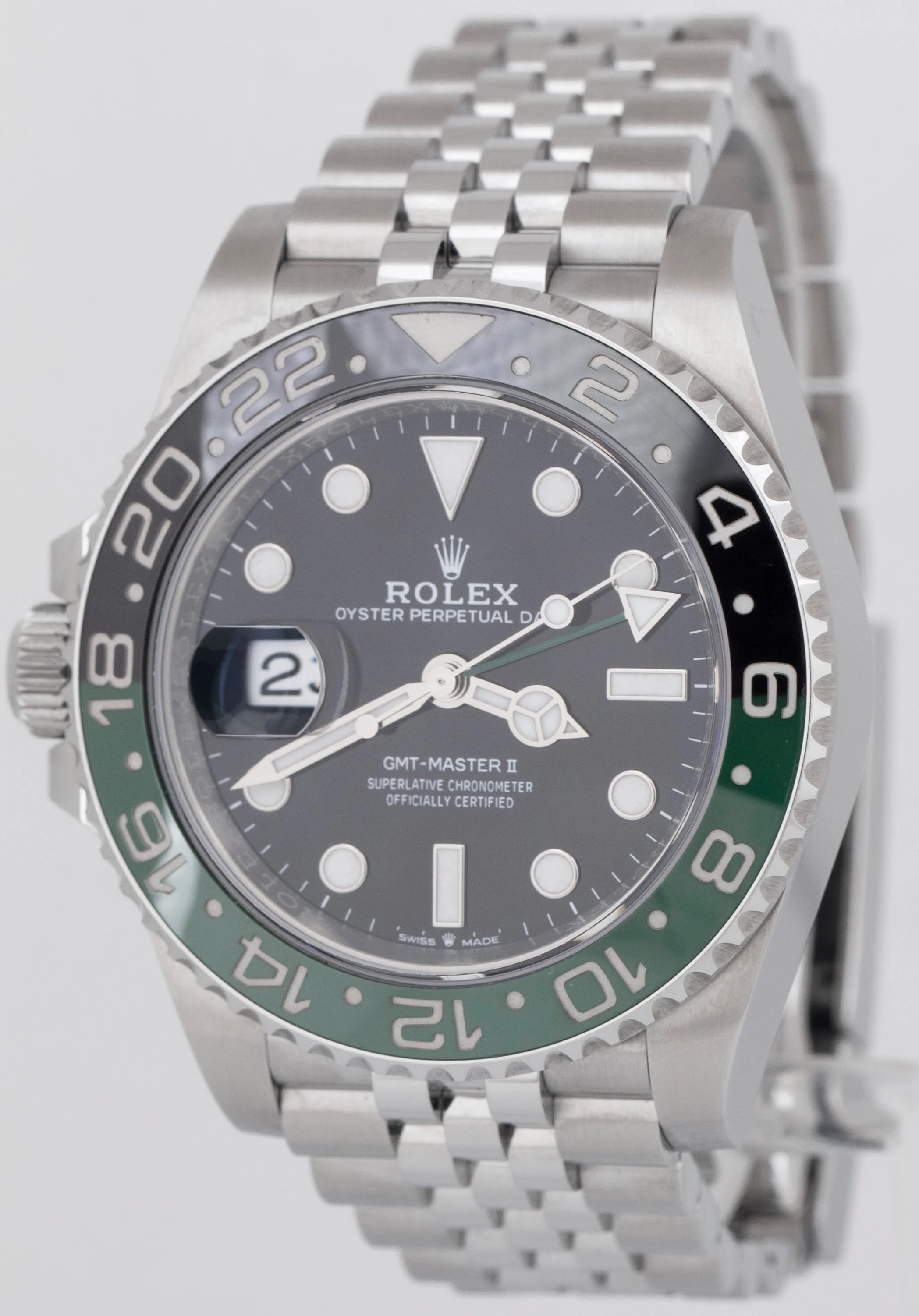 2023 NEW PAPERS Rolex GMT-Master II SPRITE GREEN BLACK Jubilee 126720 VTNR BOX - Image 4
