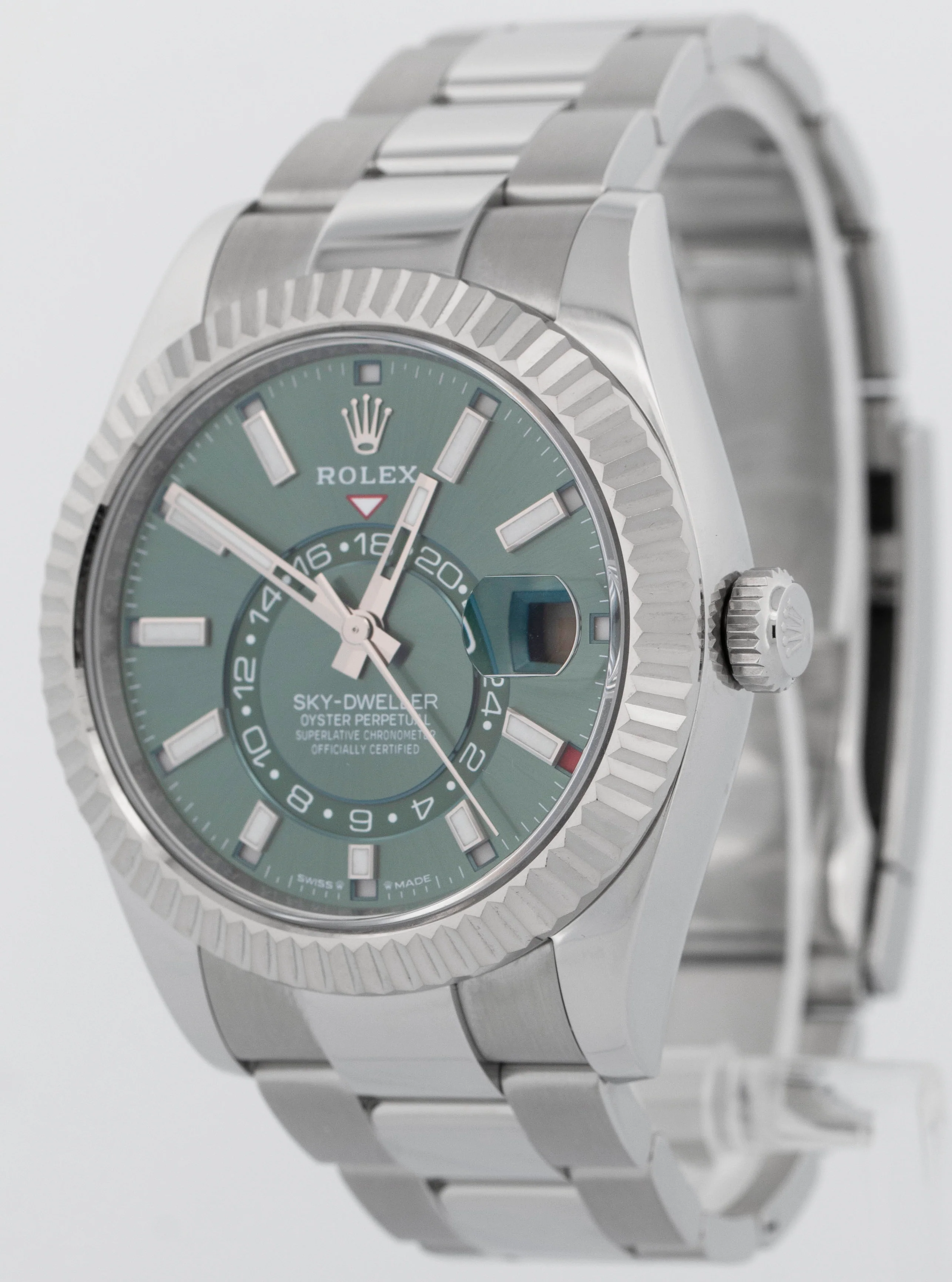 2023 NEW PAPERS Rolex Sky-Dweller GREEN 18K Gold Steel Oyster 42mm 336934 BOX - Image 3