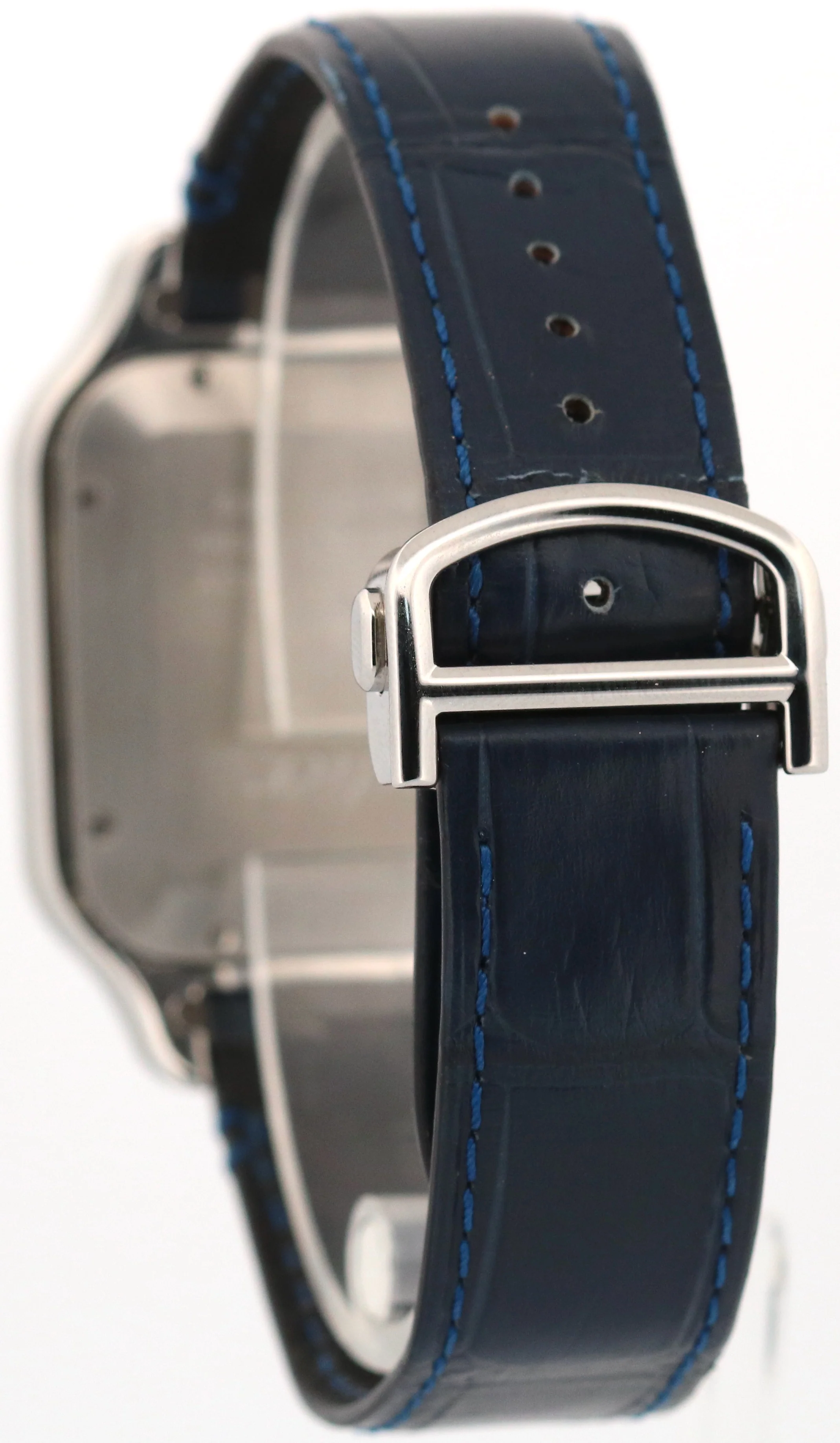 2023 PAPERS Cartier Santos 39.8mm Two-Tone 18K Steel Leather 4072 W2SA0009 BOX - Image 5