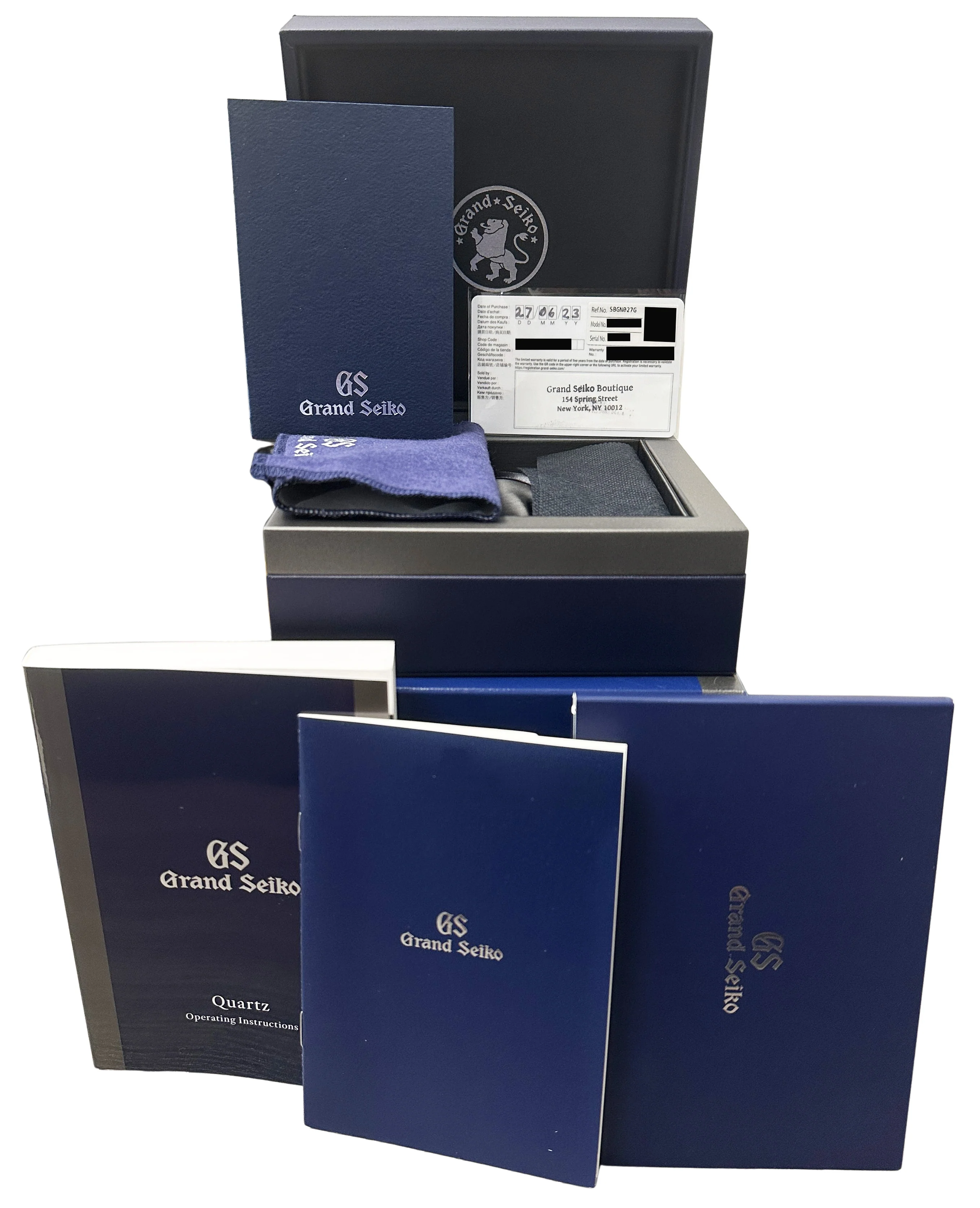 2023 PAPERS Grand Seiko GMT Sport Collection Steel Black 39mm SBGN027G Watch BOX - Image 2
