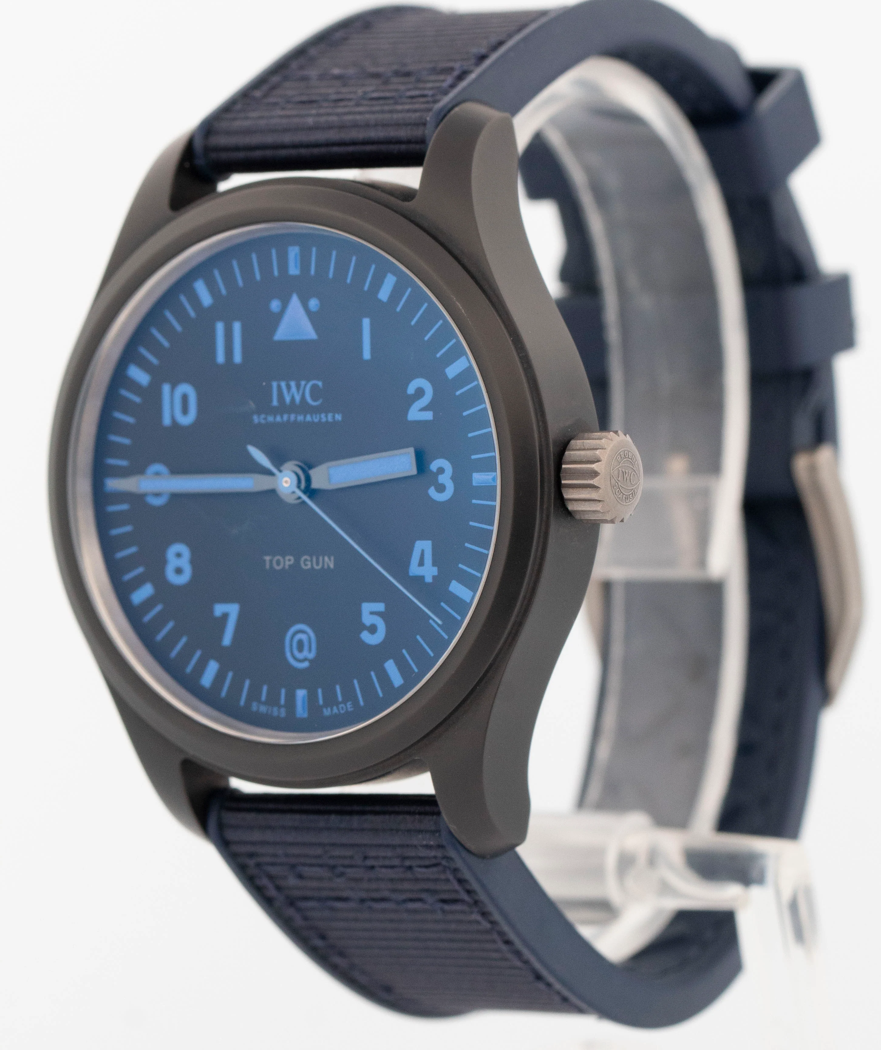 2023 PAPERS IWC Pilot TOP GUN Black Ceramic Blue Watches@ IW326904 41mm BOX - Image 5