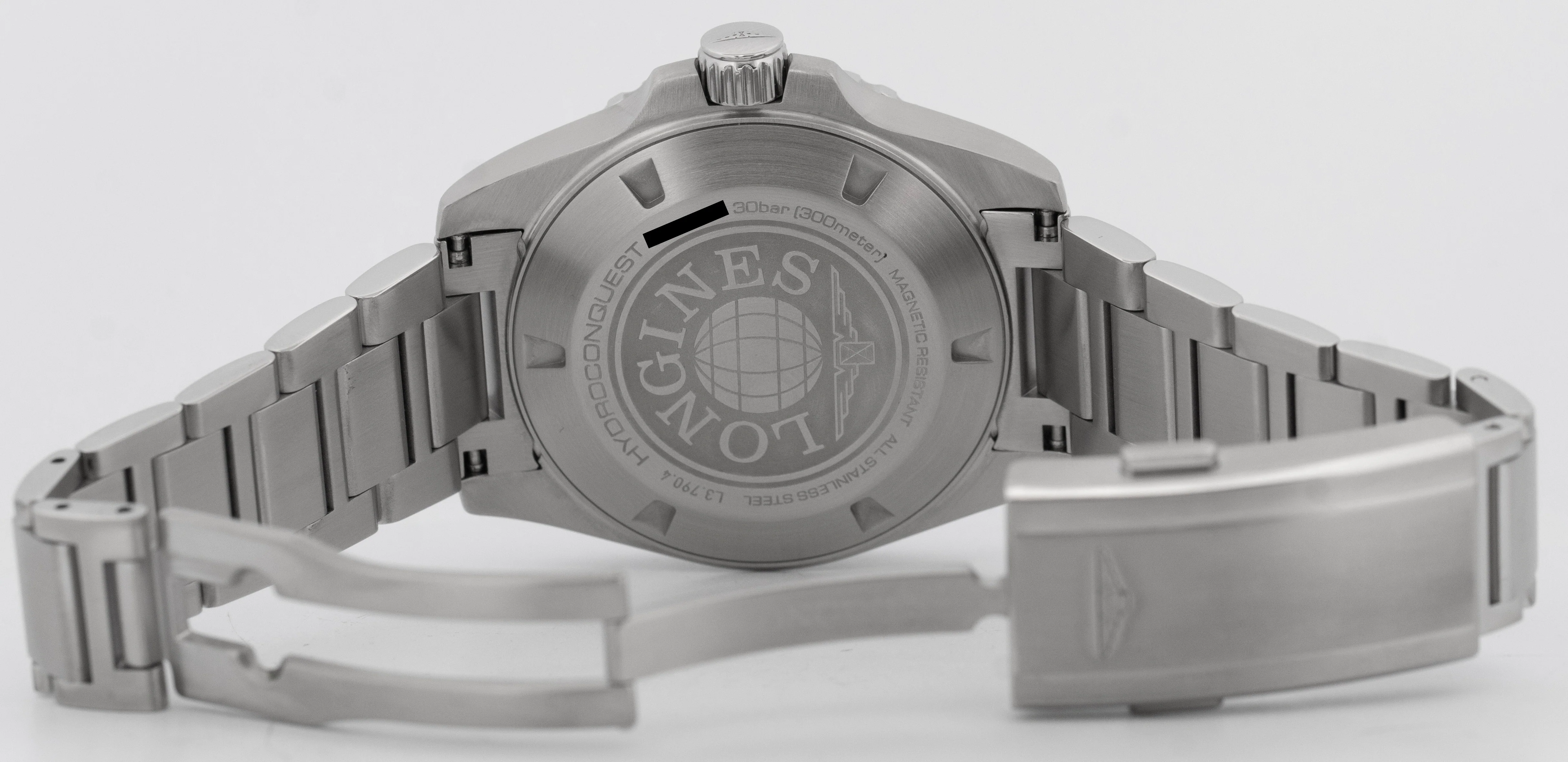 2023 PAPERS Longines Hydroconquest GMT 41mm Black Steel Watch L3.790.4.56.9 BOX - Image 8