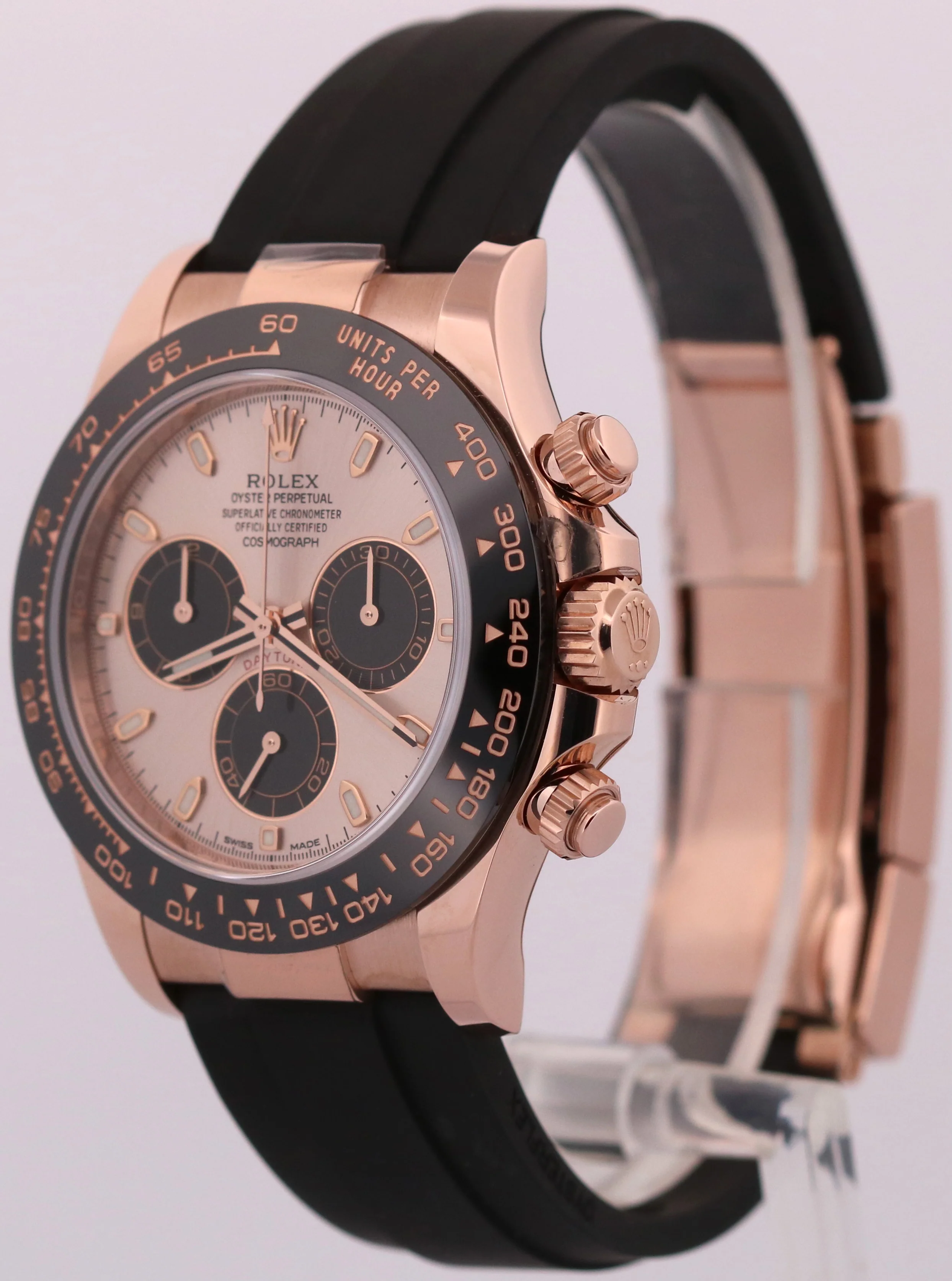 2023 PAPERS Rolex Daytona 18K Rose Gold SUNDUST Pink Oysterflex 116515 LN BOX - Image 3