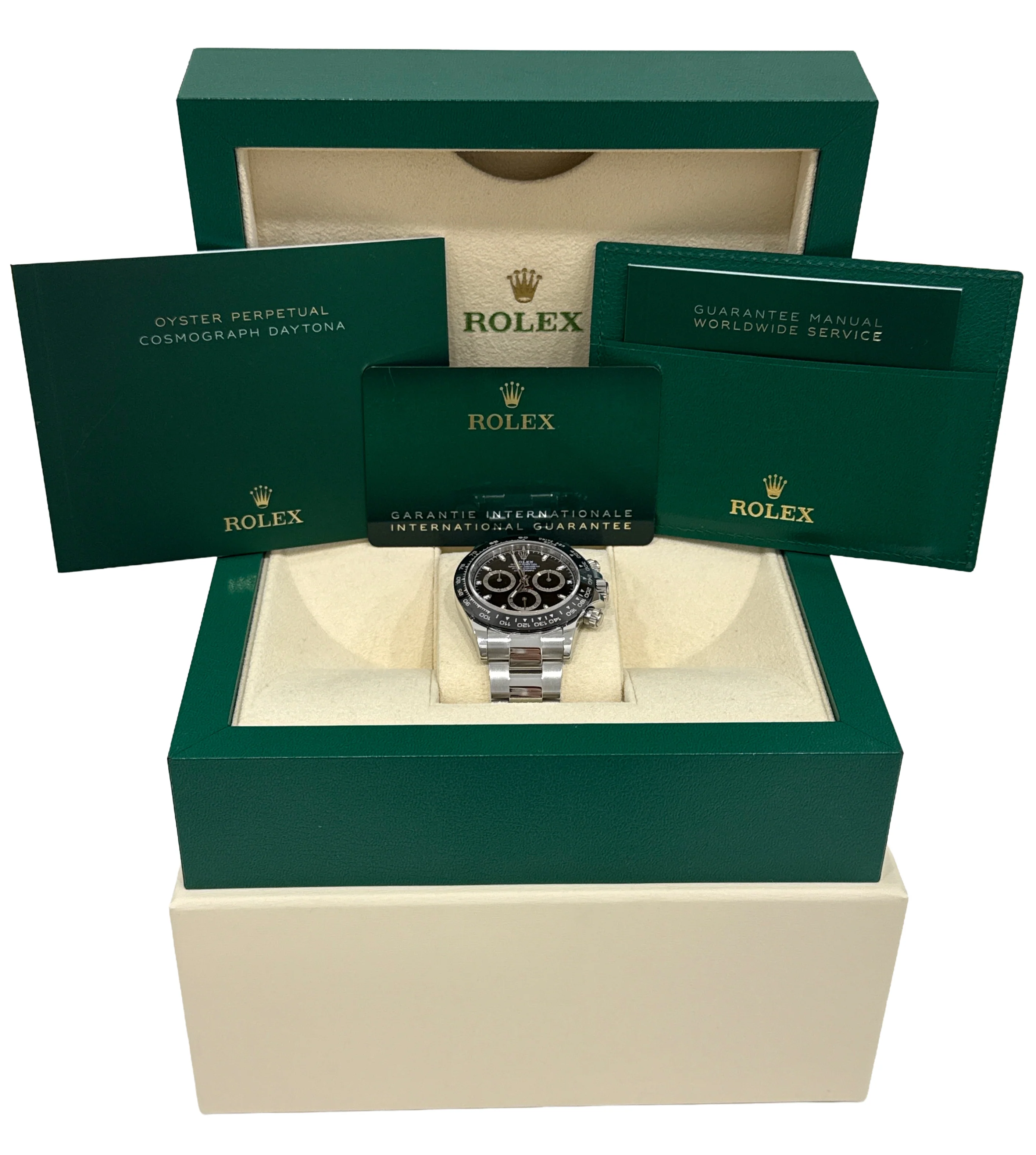 2023 PAPERS Rolex Daytona Cosmograph BLACK Ceramic 40mm Stainless 116500 LN BOX - Image 2