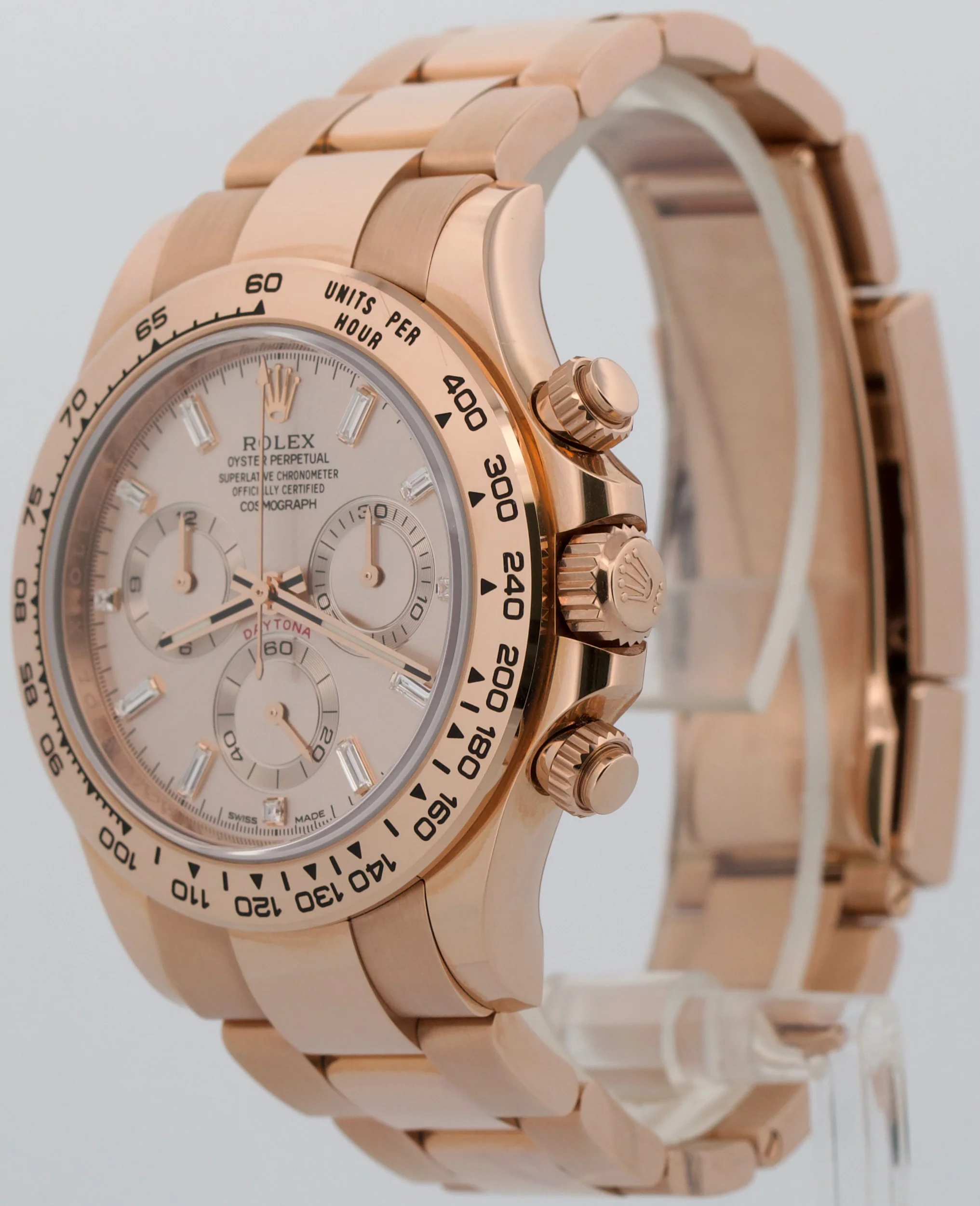 2023 PAPERS Rolex Daytona Cosmograph SUNDUST BAGUETTE 40mm 18K Gold 116505 BOX - Image 3