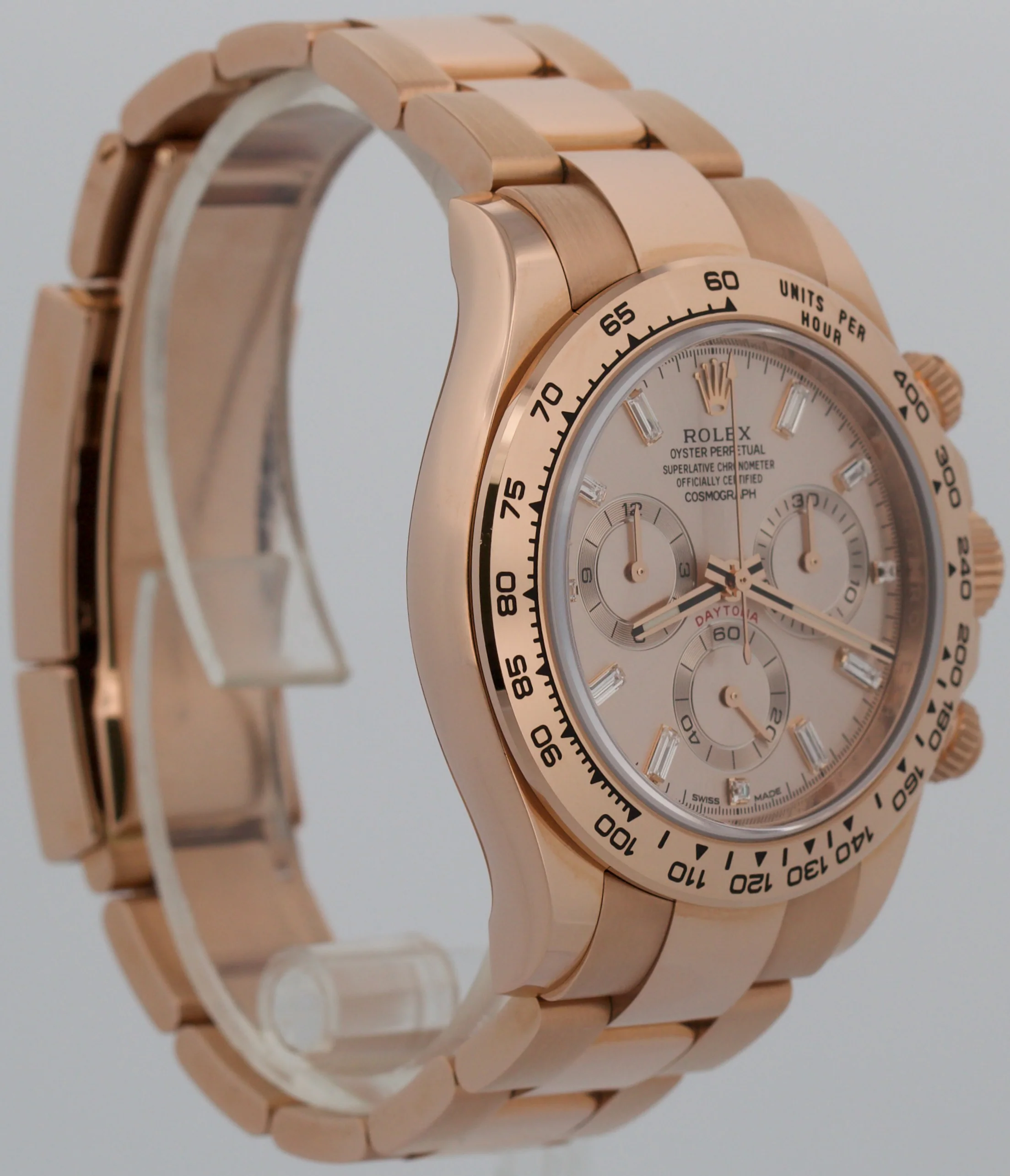 2023 PAPERS Rolex Daytona Cosmograph SUNDUST BAGUETTE 40mm 18K Gold 116505 BOX - Image 4