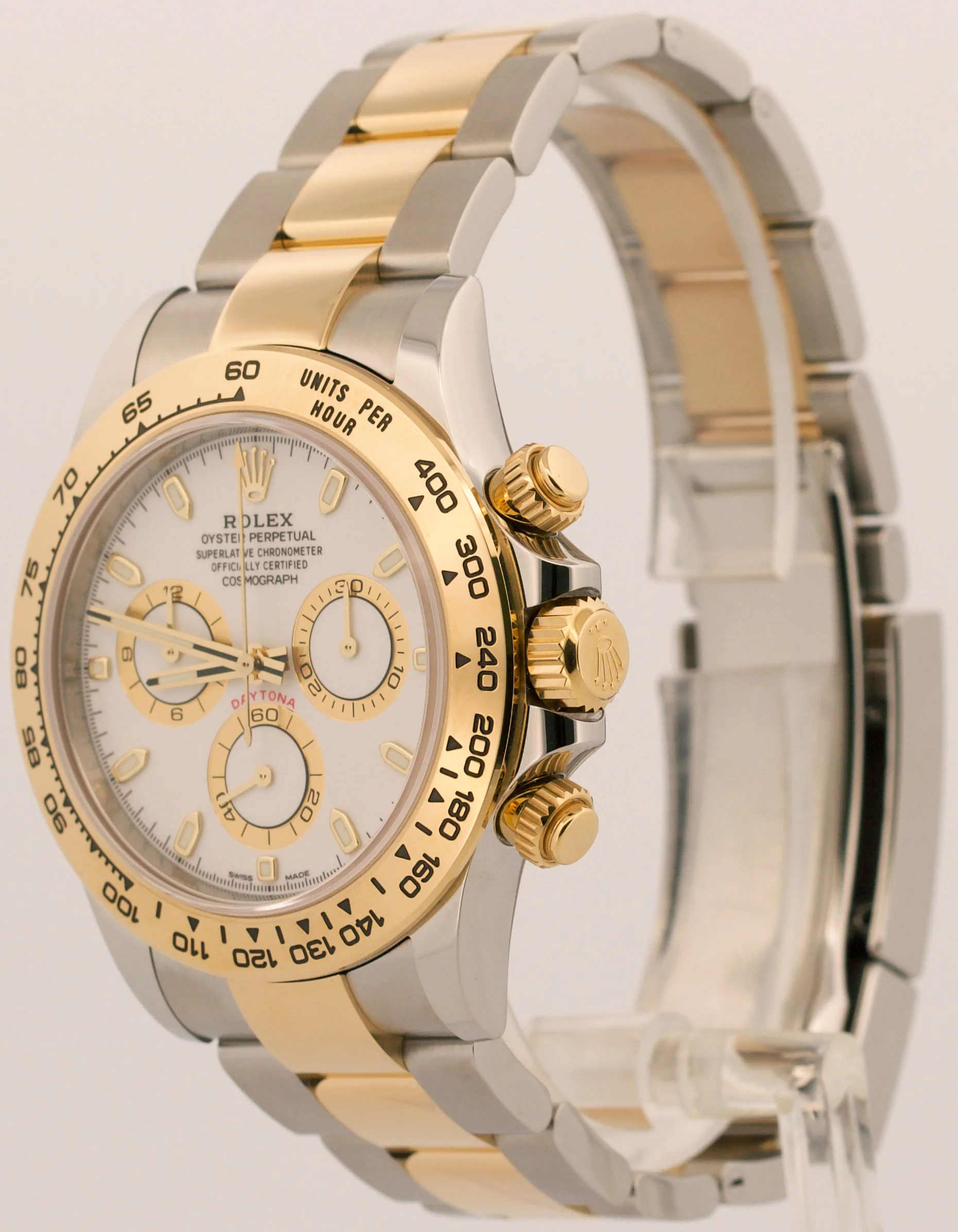 2023 PAPERS Rolex Daytona WHITE Two-Tone Stainless 18K Yellow Gold 116503 BOX - Image 3