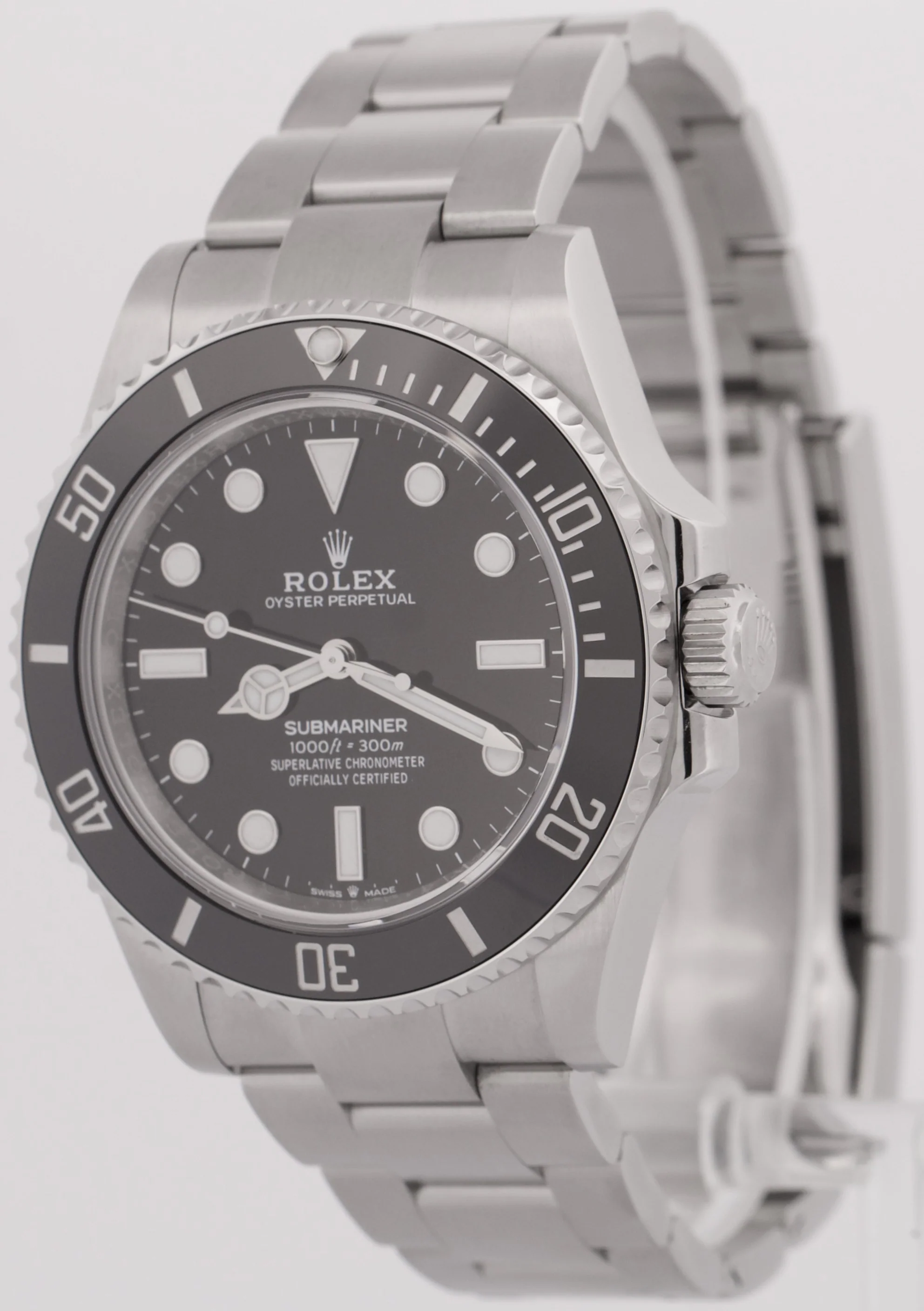 2023 PAPERS Rolex Submariner 41mm Ceramic No-Date Black Steel 124060 Watch BOX - Image 4