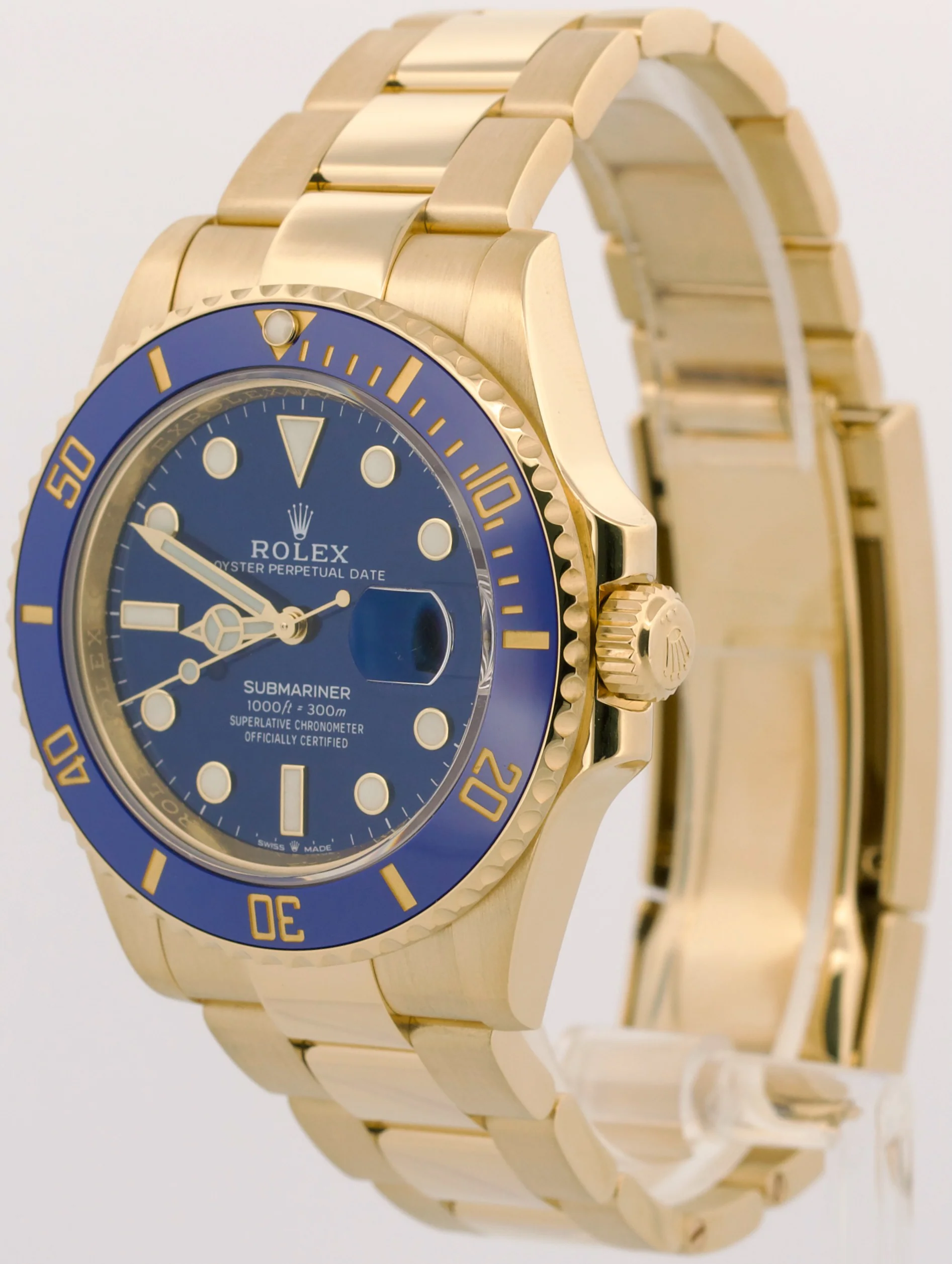 2023 PAPERS Rolex Submariner Date 41 BLUE 18K Yellow Gold 41mm 126618 LB BOX - Image 3