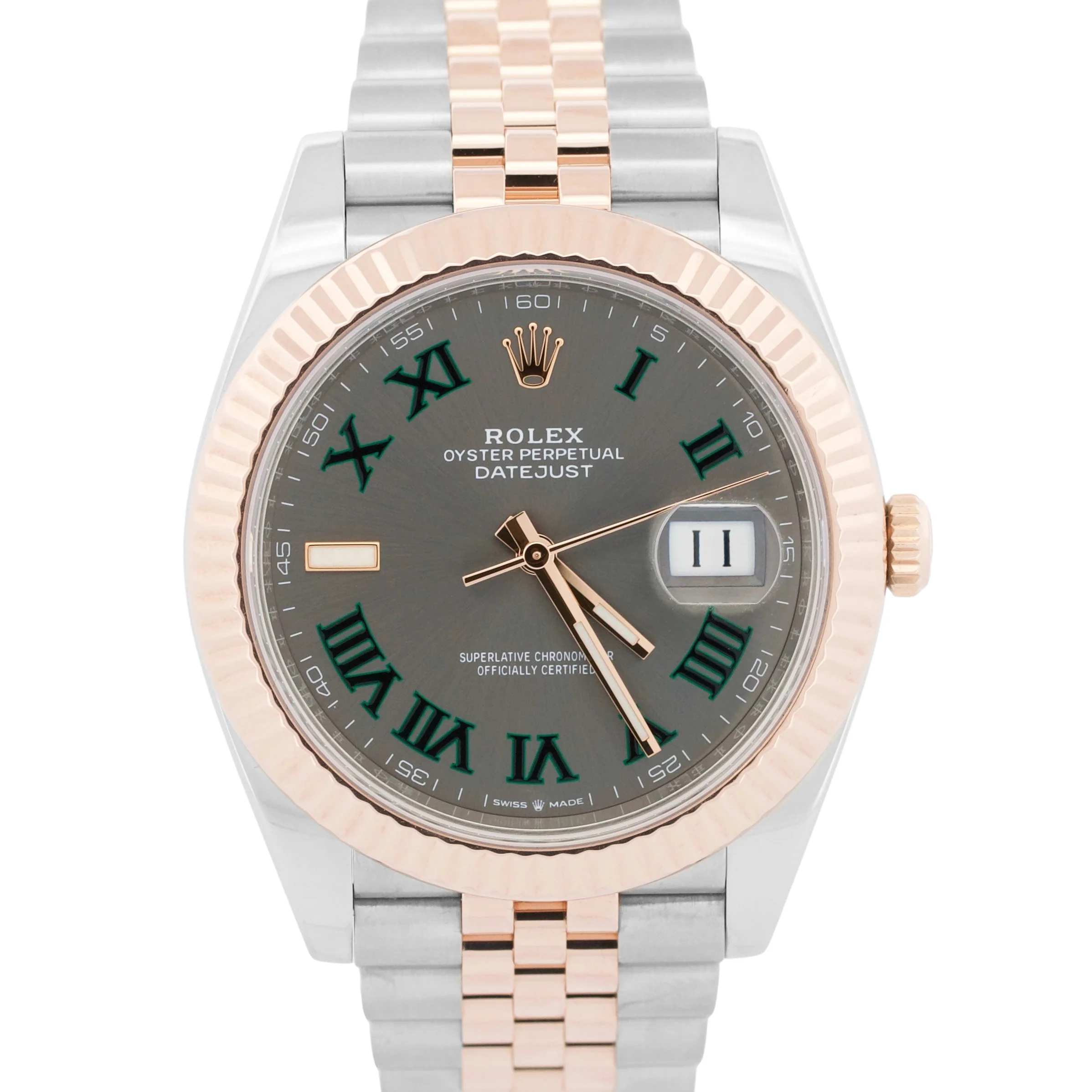 2023 Rolex DateJust 41 Rhodium WIMBLEDON 18k Gold Steel JUBILEE 41mm 126331
