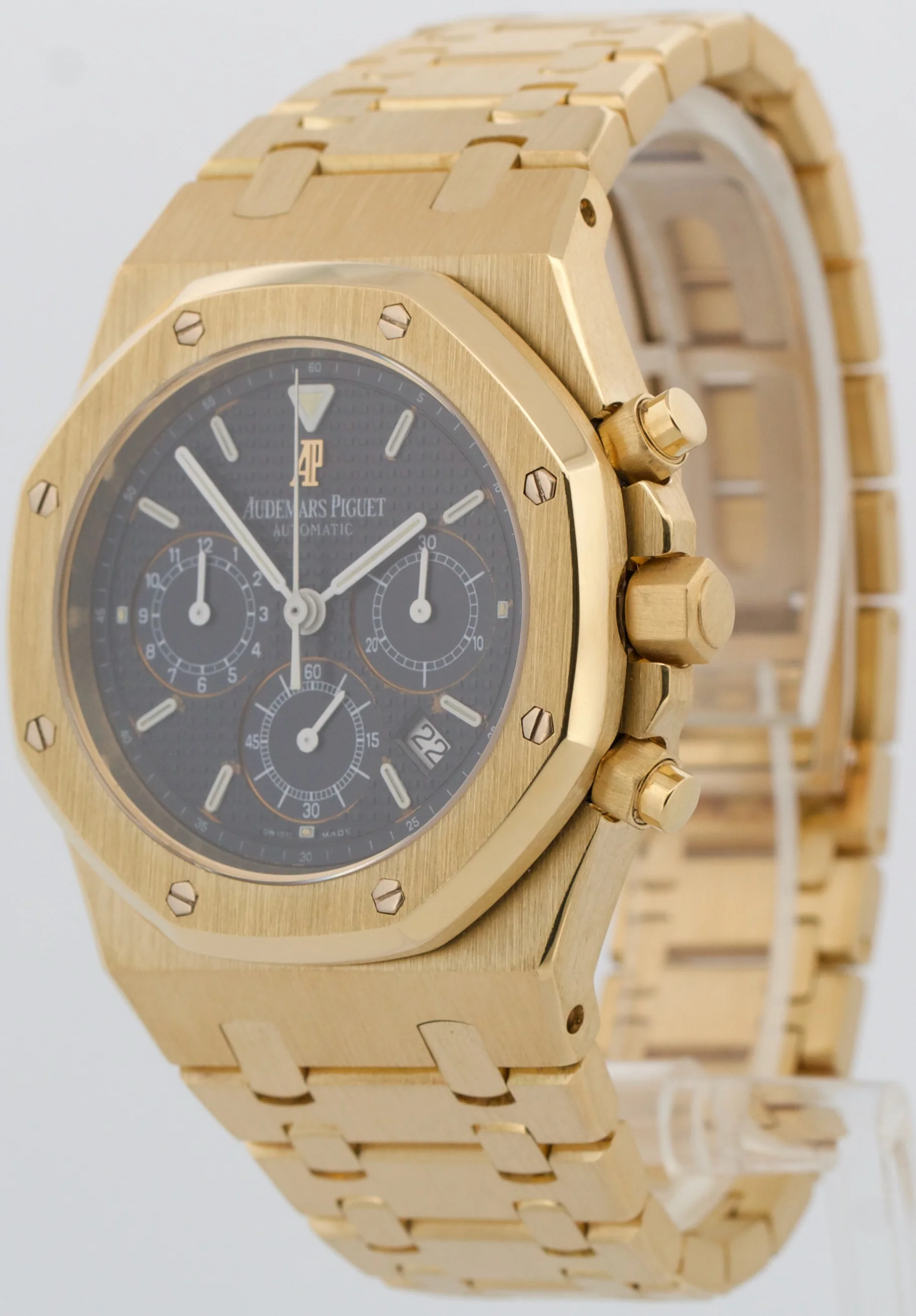 2024 ARCHIVES Audemars Piguet Royal Oak Chronograph 18k Gold BLUE 39mm 25860BA - Image 3