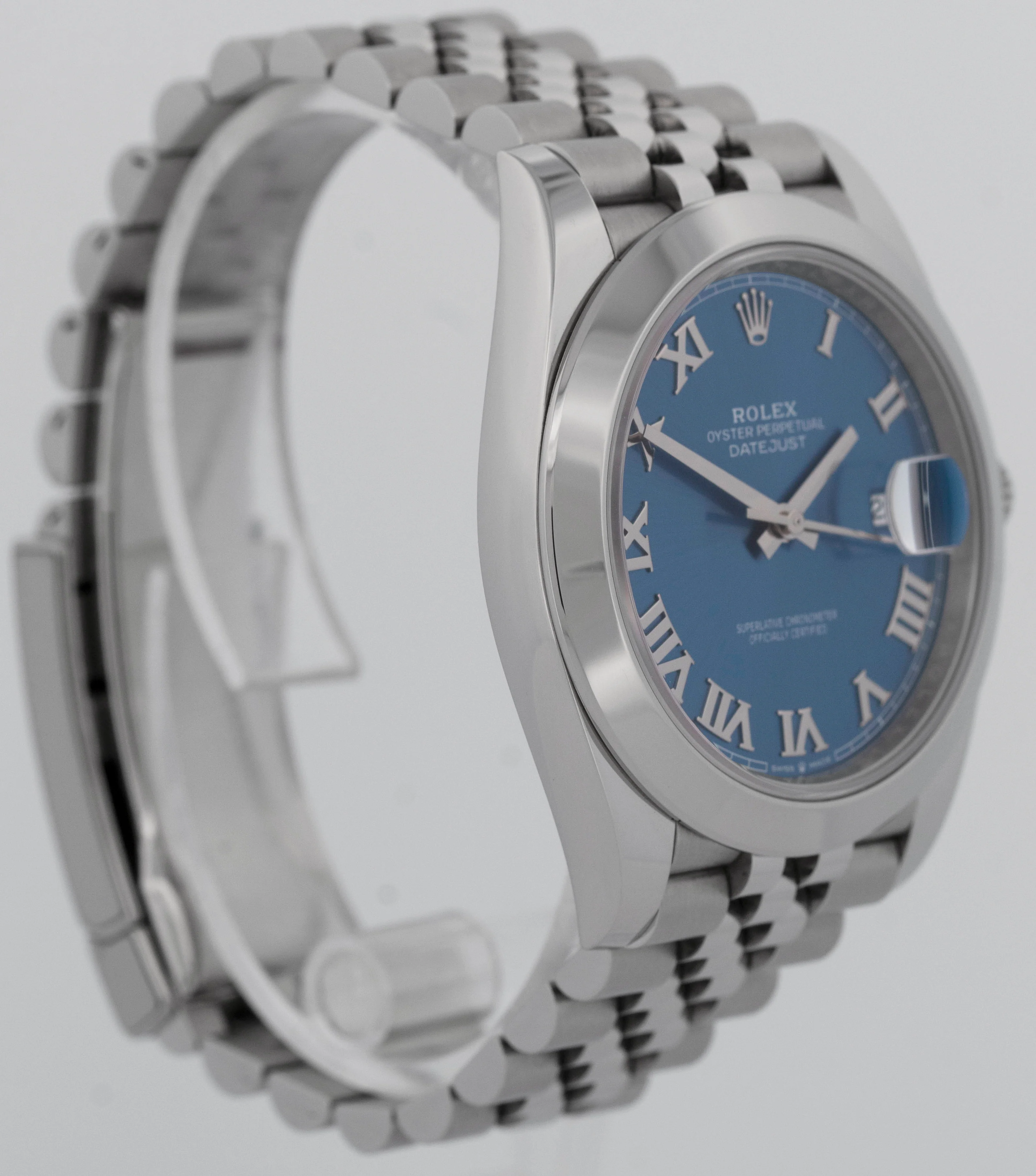 2024 NEW PAPERS Rolex DateJust 41 AZZURRO BLUE Steel JUBILEE 41mm 126300 BOX - Image 5