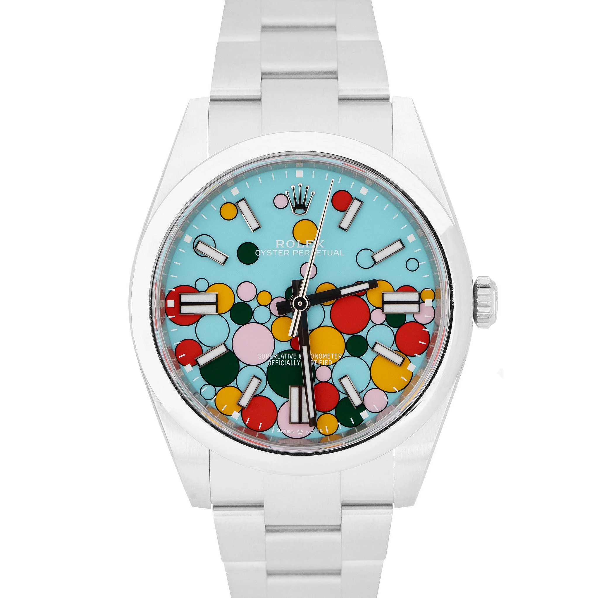 2024 NEW PAPERS Rolex Oyster Perpetual 41 TURQUOISE BLUE CELEBRATION 124300 BOX