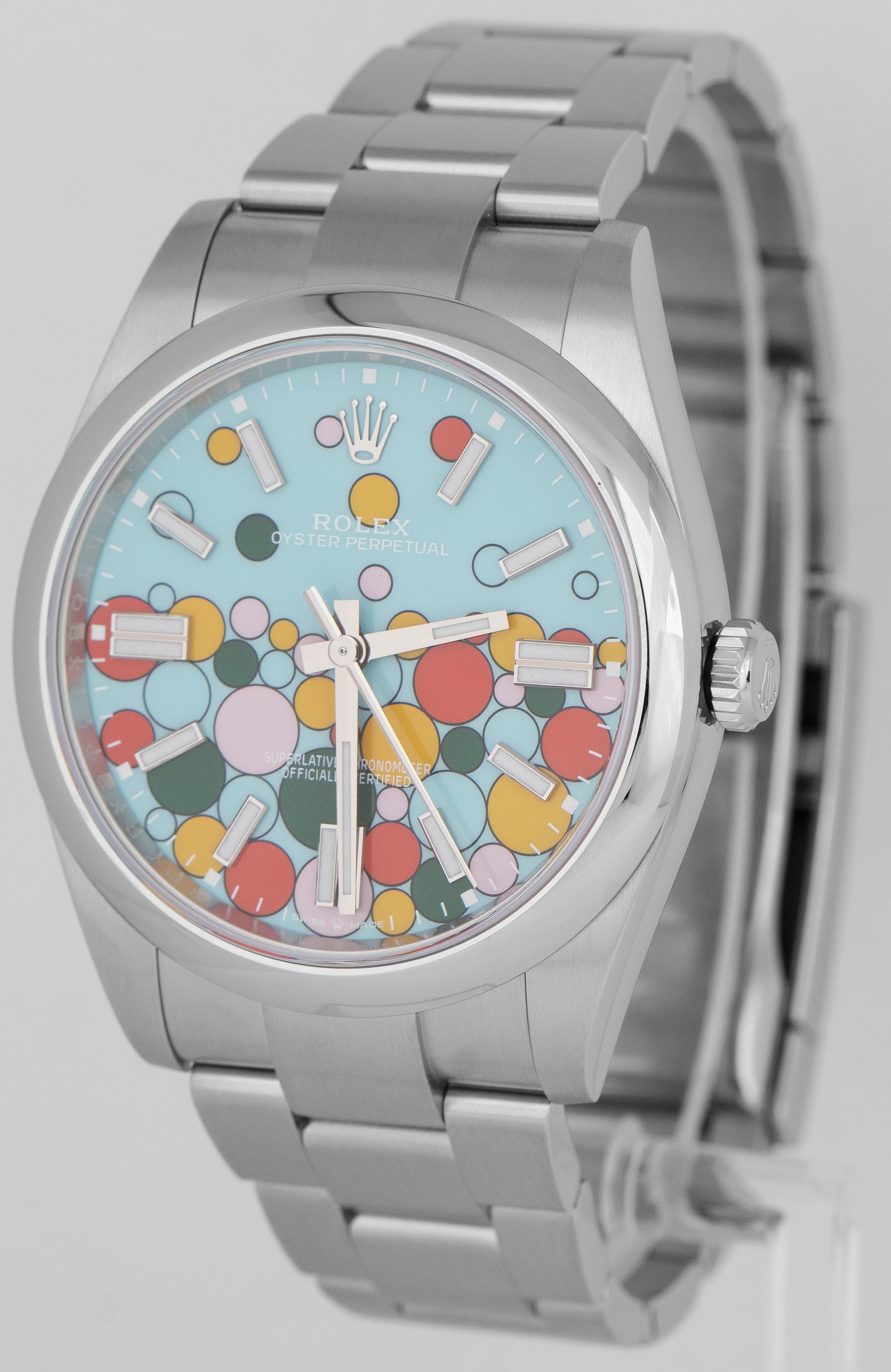 2024 NEW PAPERS Rolex Oyster Perpetual 41 TURQUOISE BLUE CELEBRATION 124300 BOX - Image 4