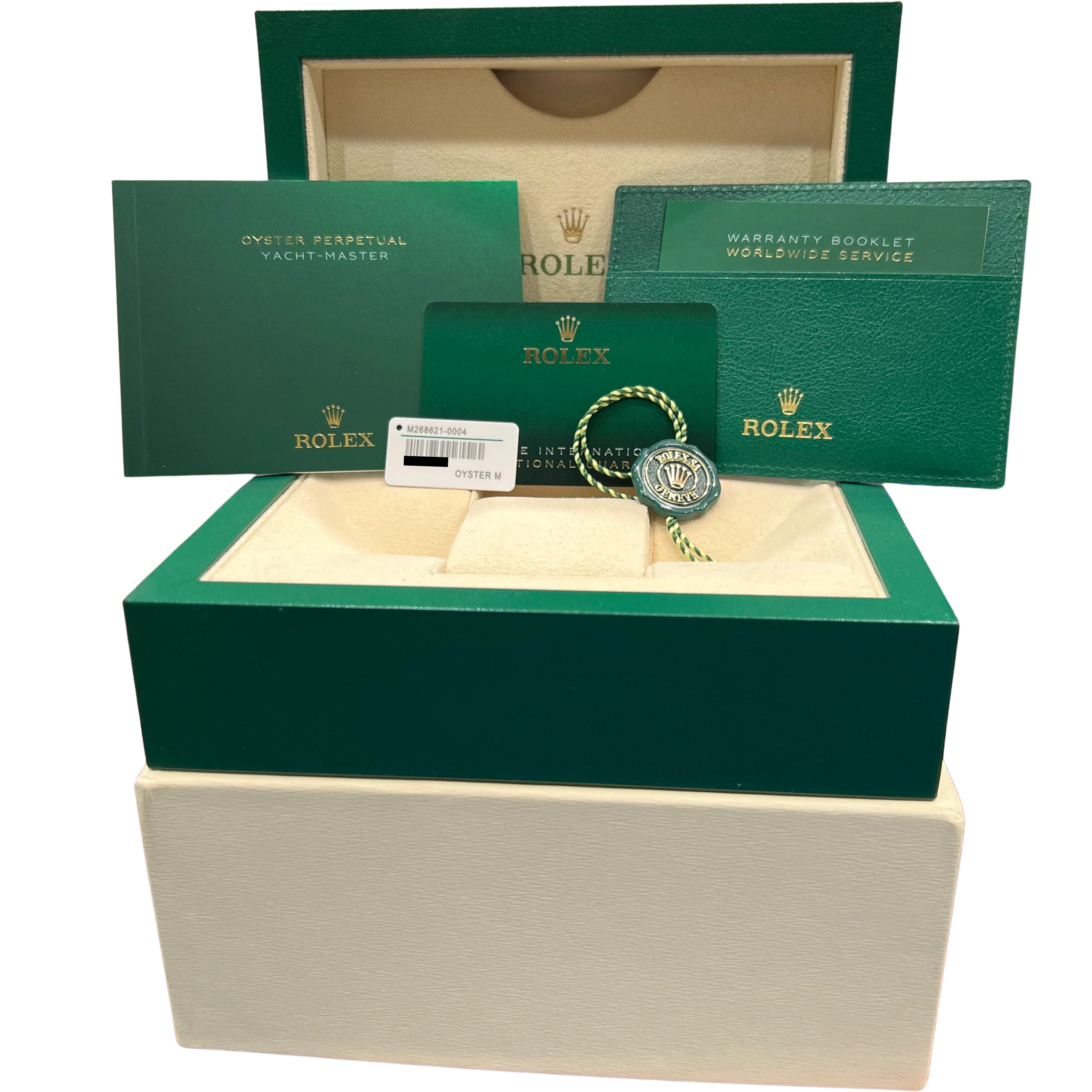 2024 NEW PAPERS Rolex Yacht-Master 37mm Steel Rose Gold BLACK Watch 268621 BOX - Image 2