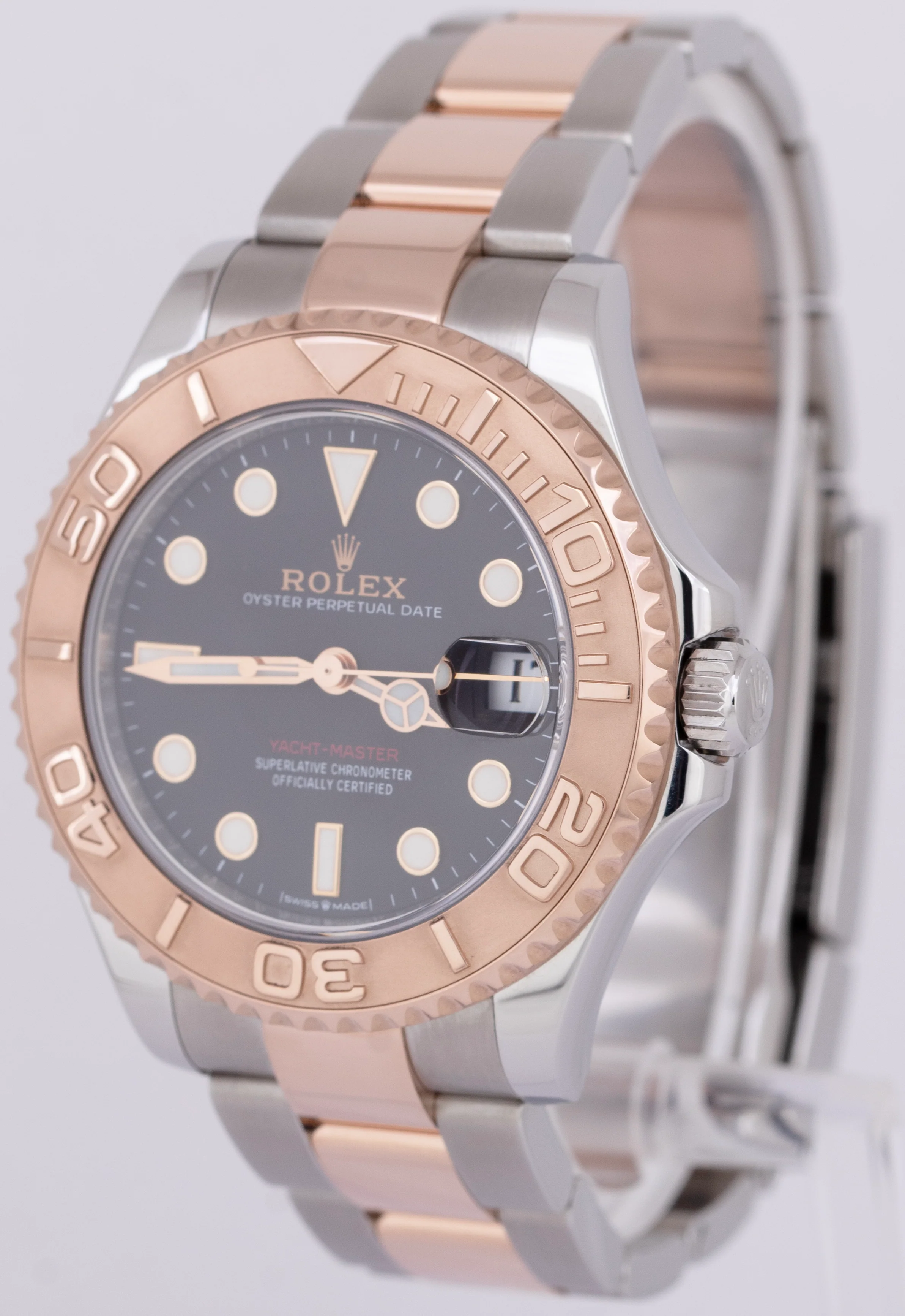2024 NEW PAPERS Rolex Yacht-Master 37mm Steel Rose Gold BLACK Watch 268621 BOX - Image 4