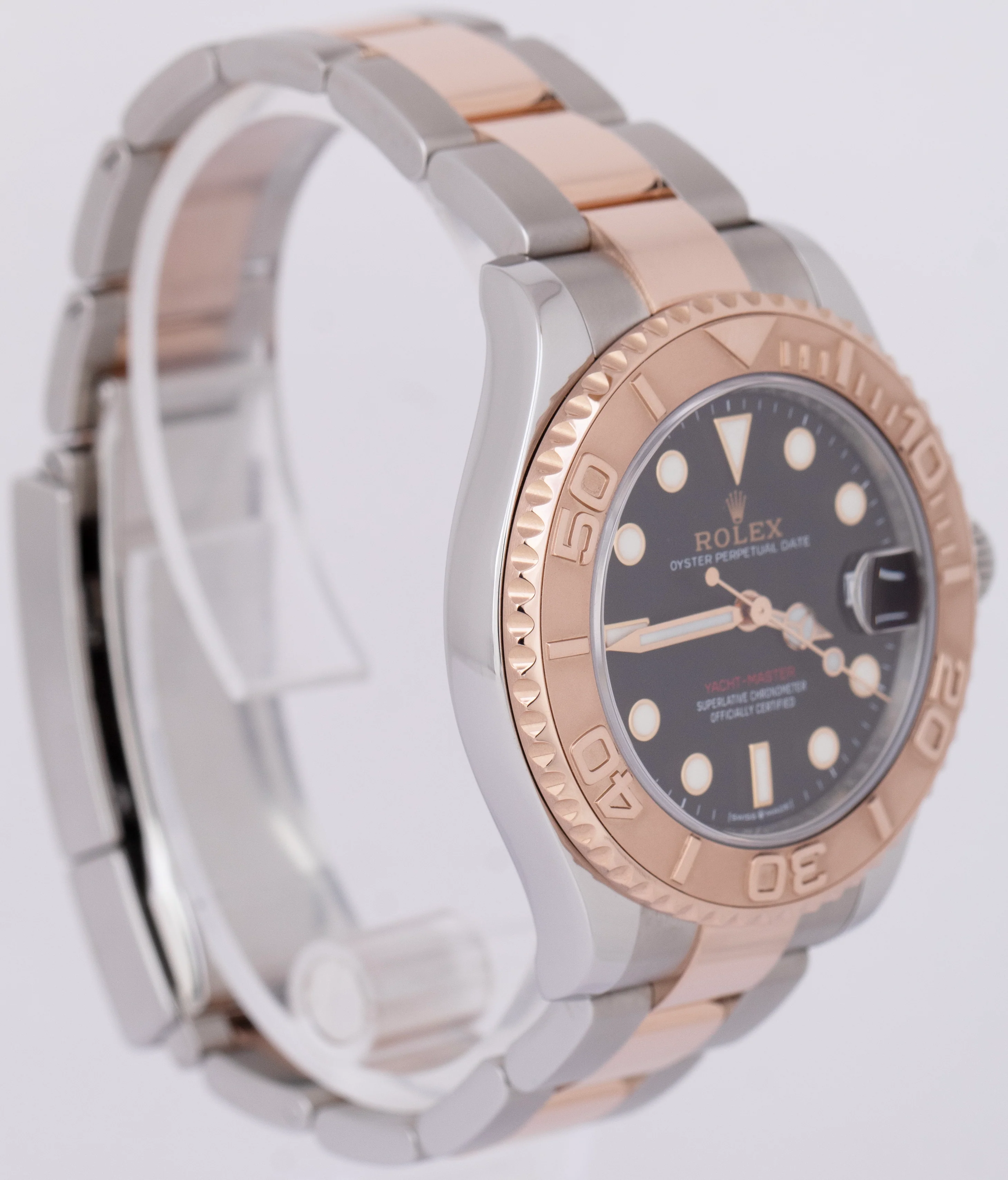 2024 NEW PAPERS Rolex Yacht-Master 37mm Steel Rose Gold BLACK Watch 268621 BOX - Image 5