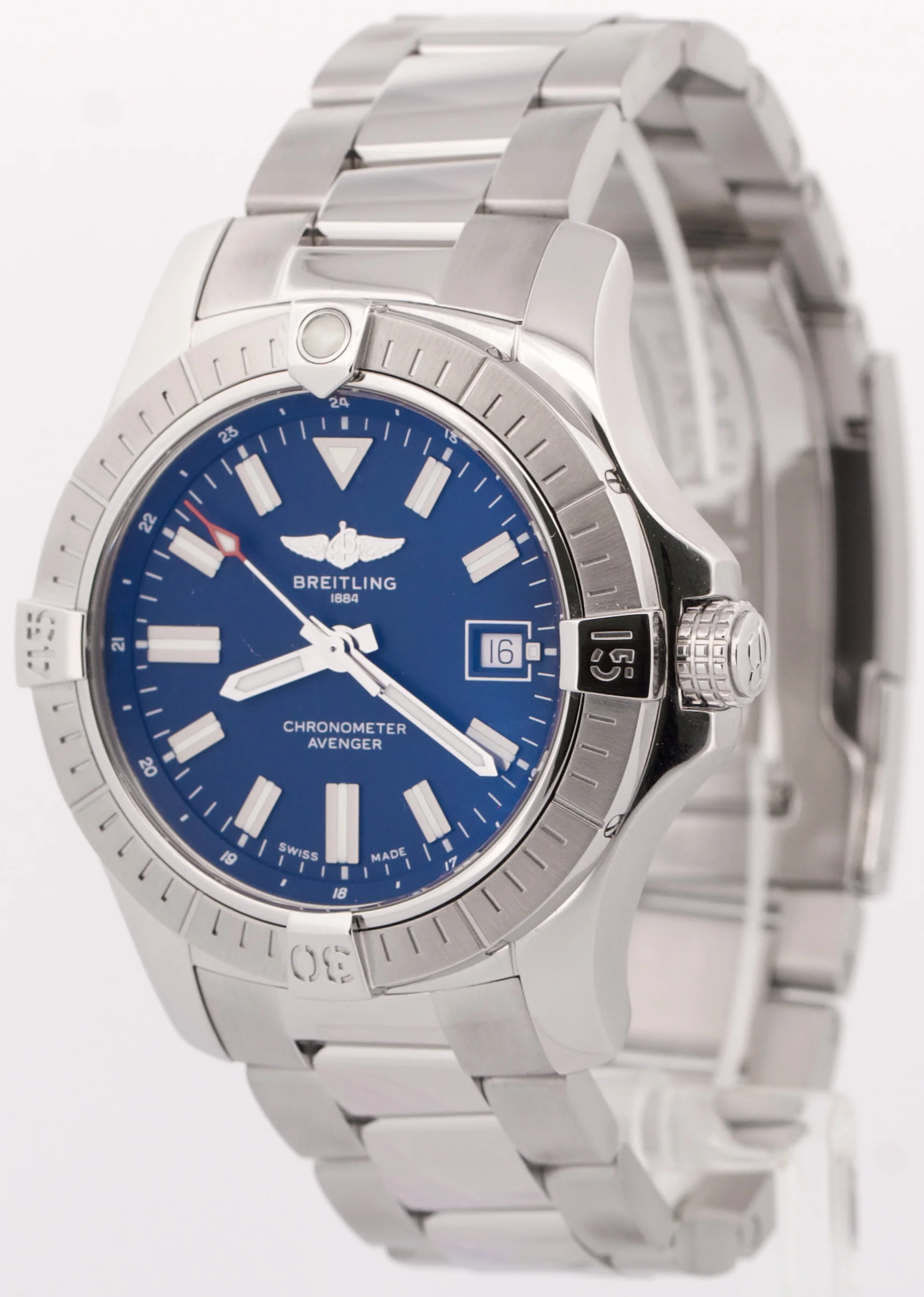 2024 PAPERS Breitling Avenger 43 BLUE Stainless Steel 43mm Watch A17318 BOX - Image 3